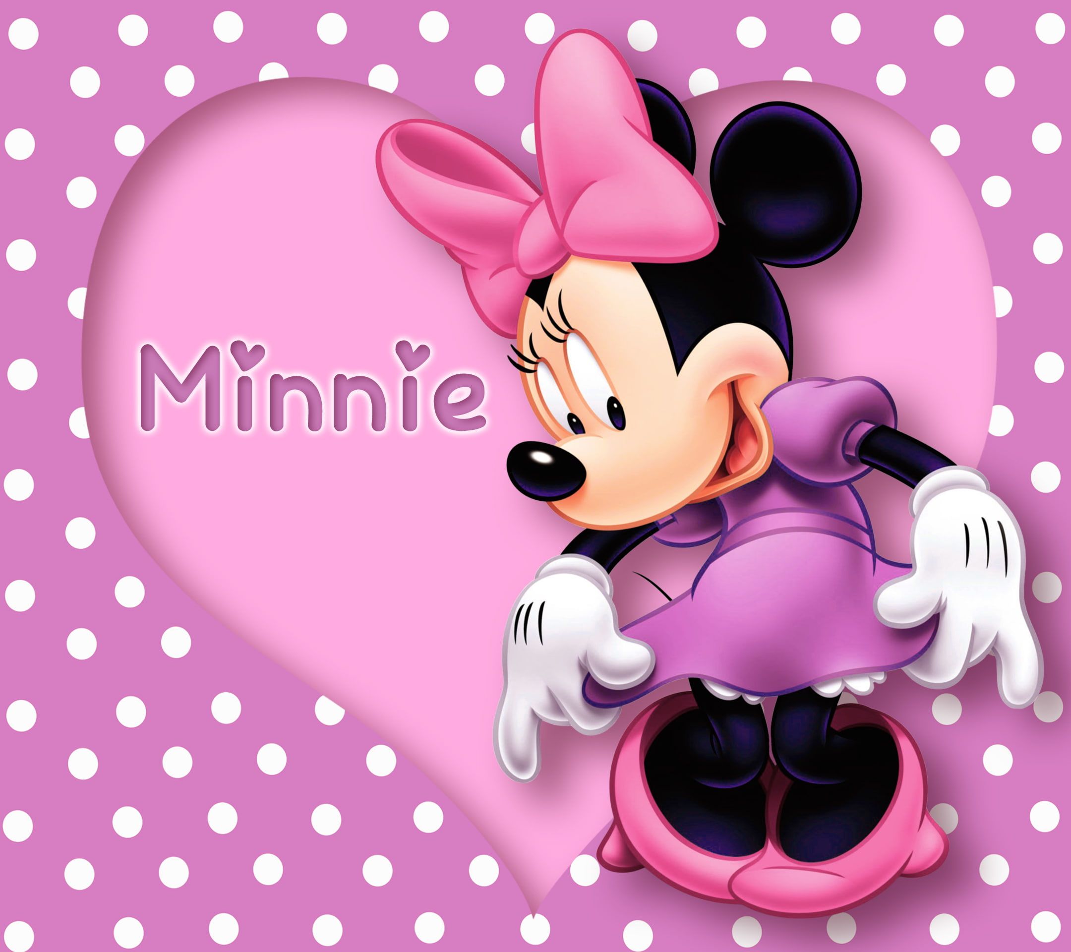 2160x1920 Minnie Mouse wallpaper #heart #pink