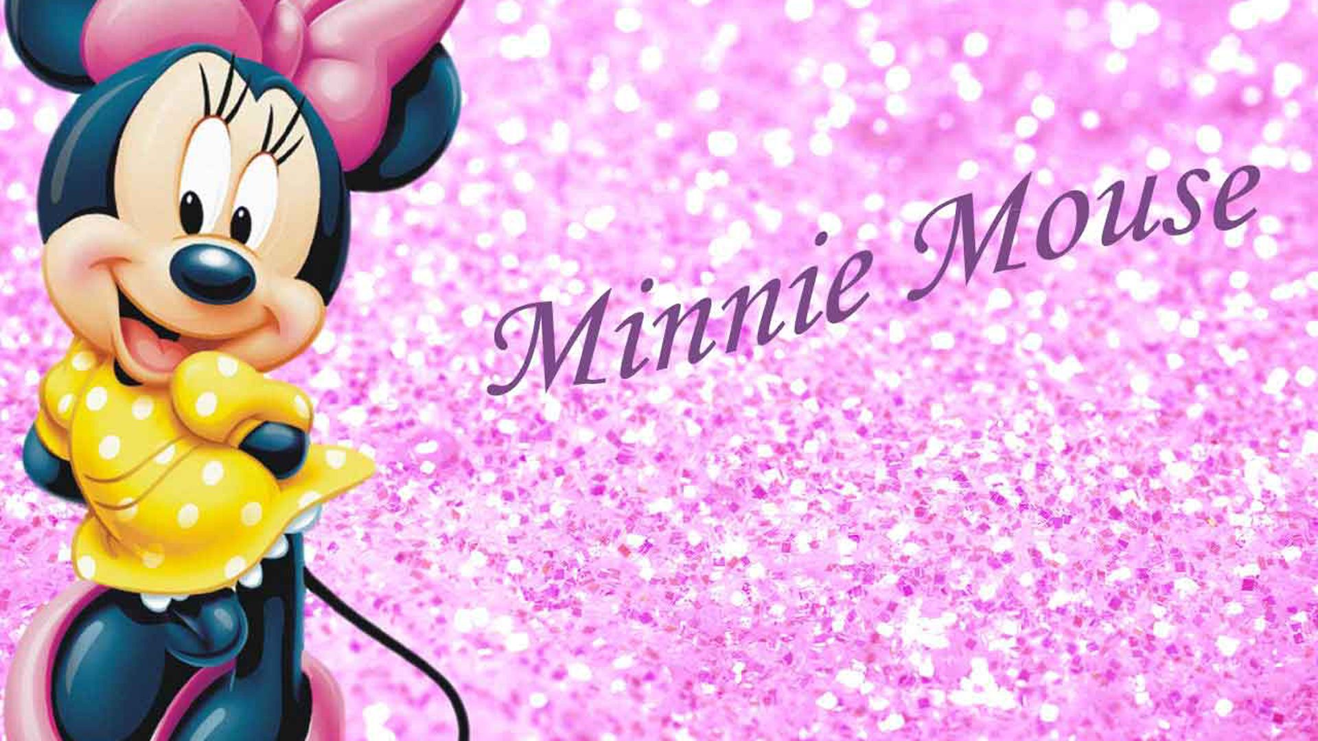 1920x1080 Minnie Mouse With Background Of Pink