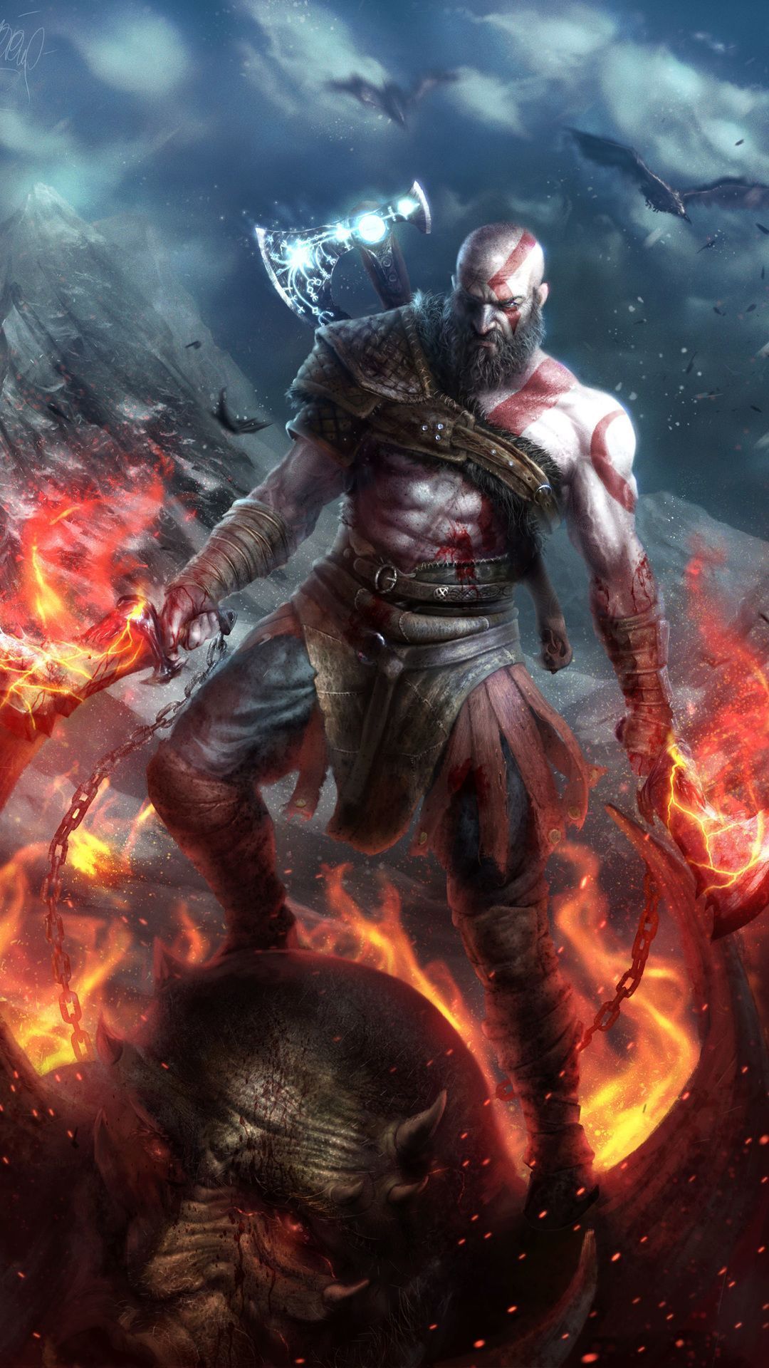 1080x1920 God Of War Android Wallpaper