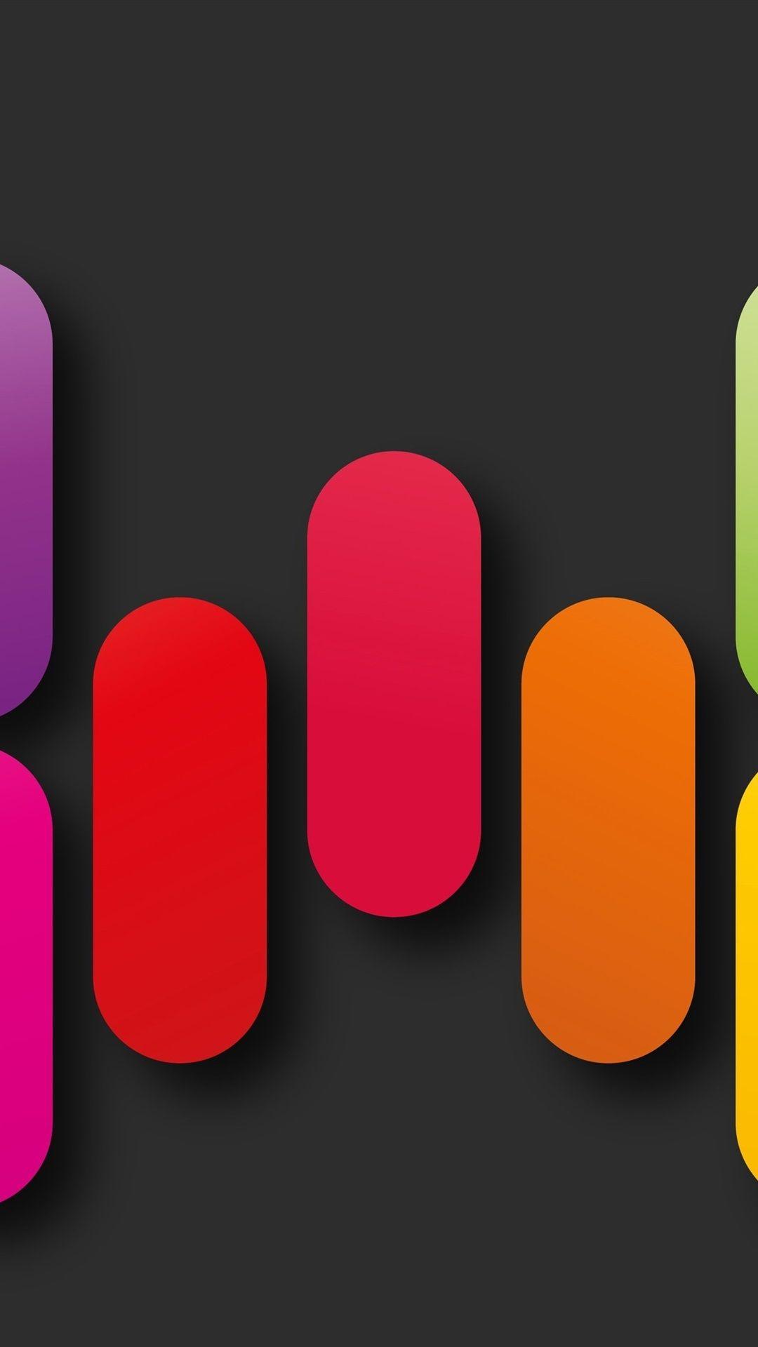1080x1920 Colorful geometric shapes, rainbow colors, abstract 1080x1920