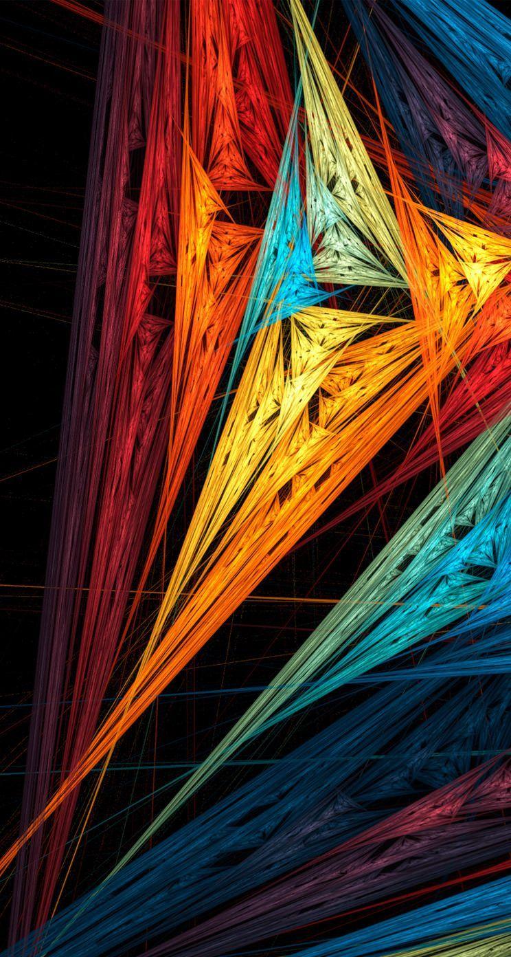 744x1392 iPhone Wallpaper. Fractal art, Orange, Colorfulness