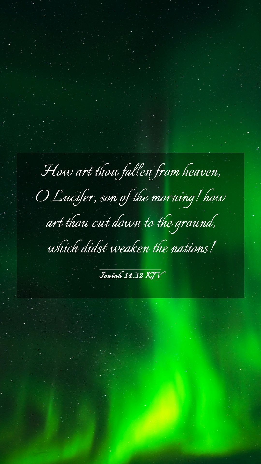 1080x1920 Isaiah 14:12 KJV Mobile Phone Wallpaper
