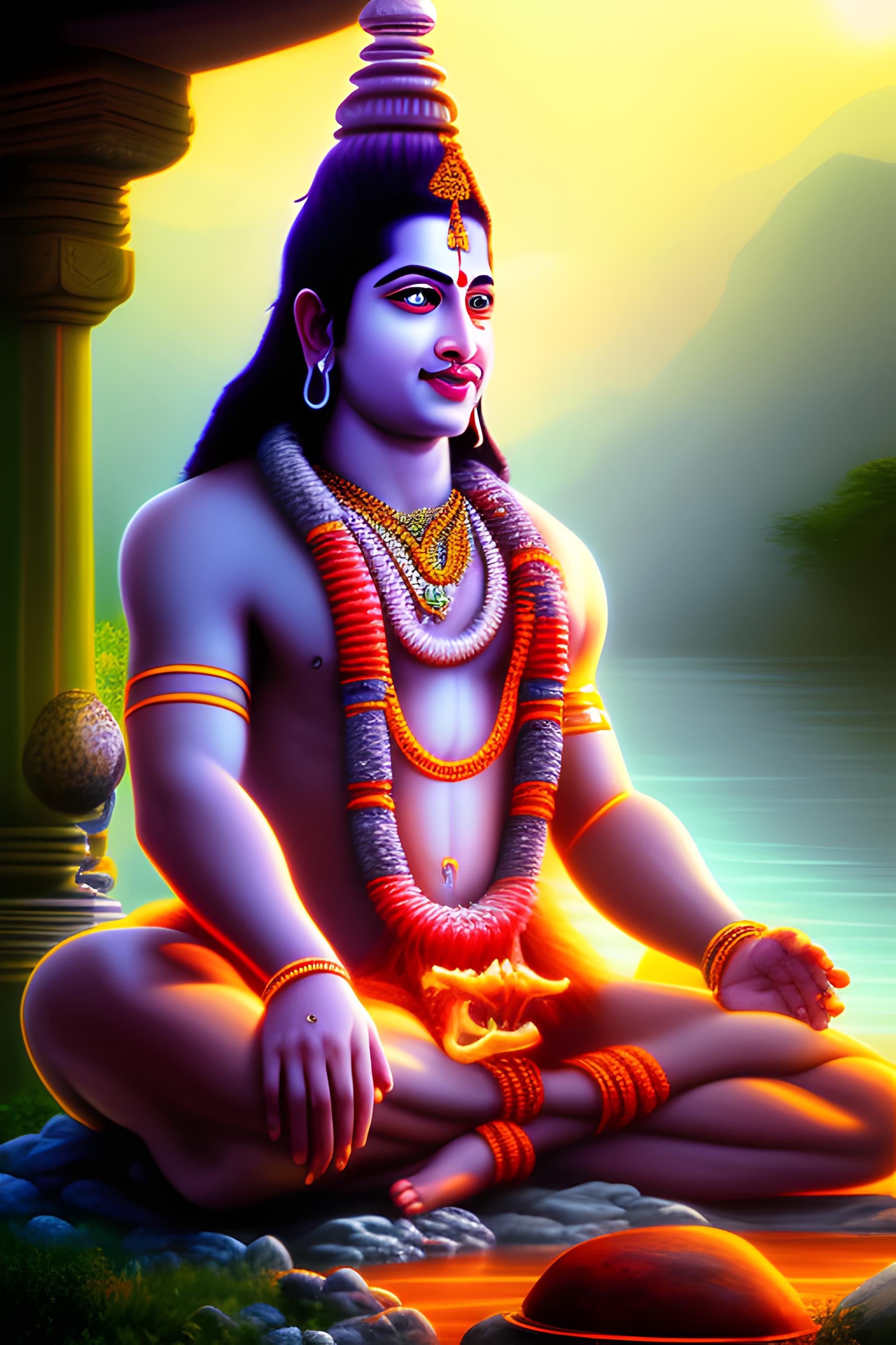 2048x3072 Ram Lalla offering prayers at a Shiva