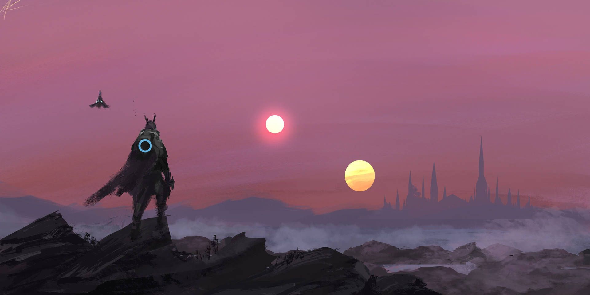 1920x960 Star Wars Sunset Vibe Wallpaper