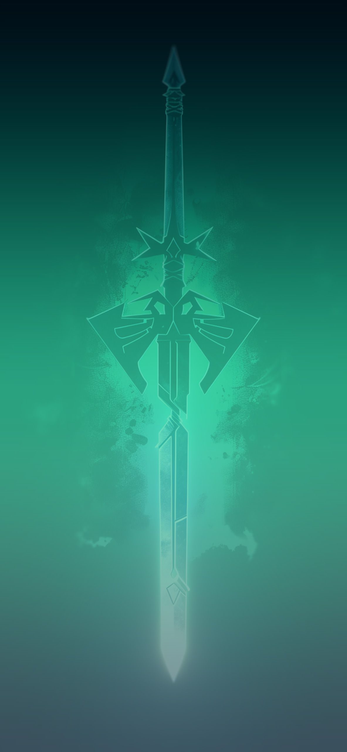 1183x2560 Magic Sword Dark Green Wallpaper