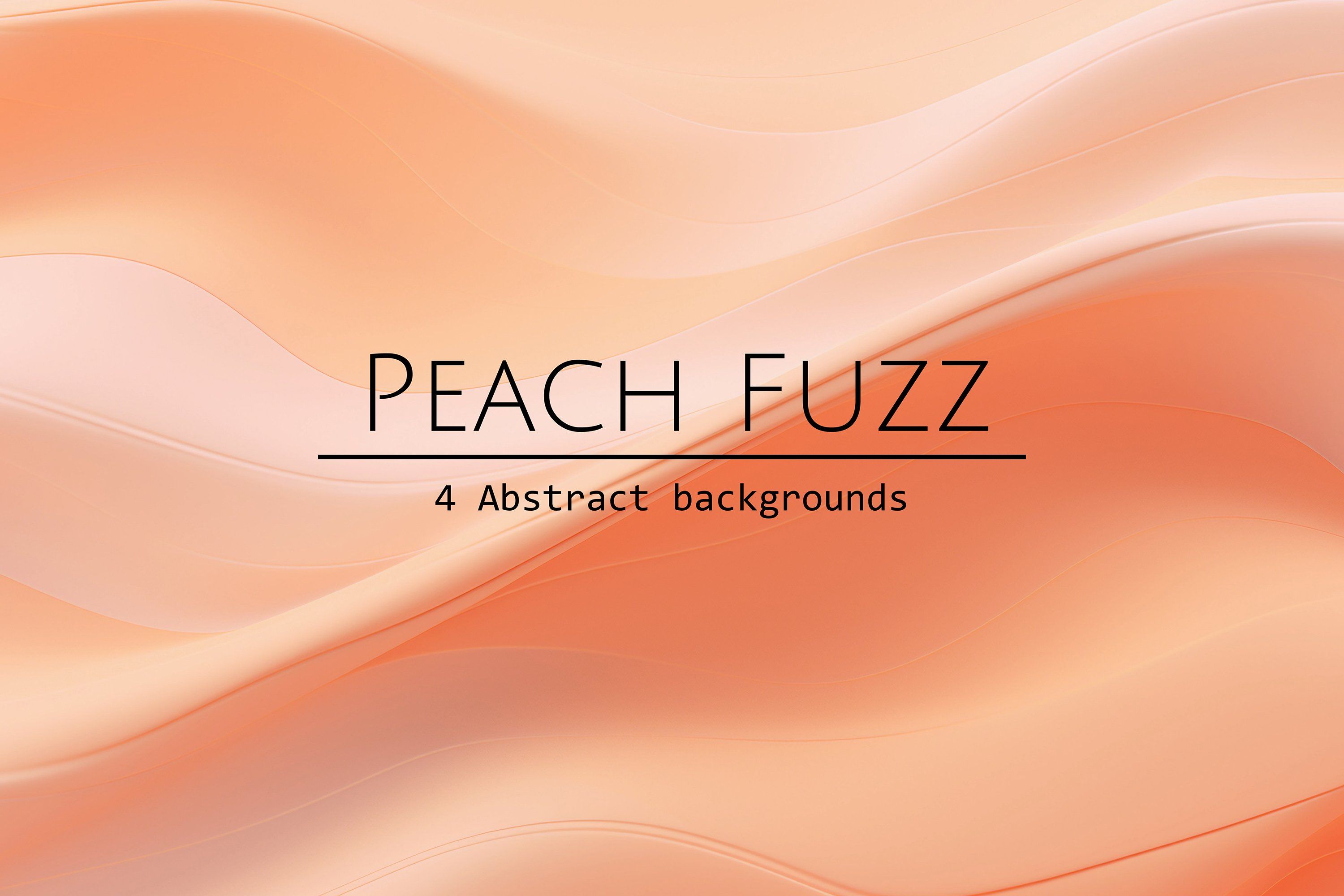 3000x2000 Peach Fuzz Gradient Waves Background