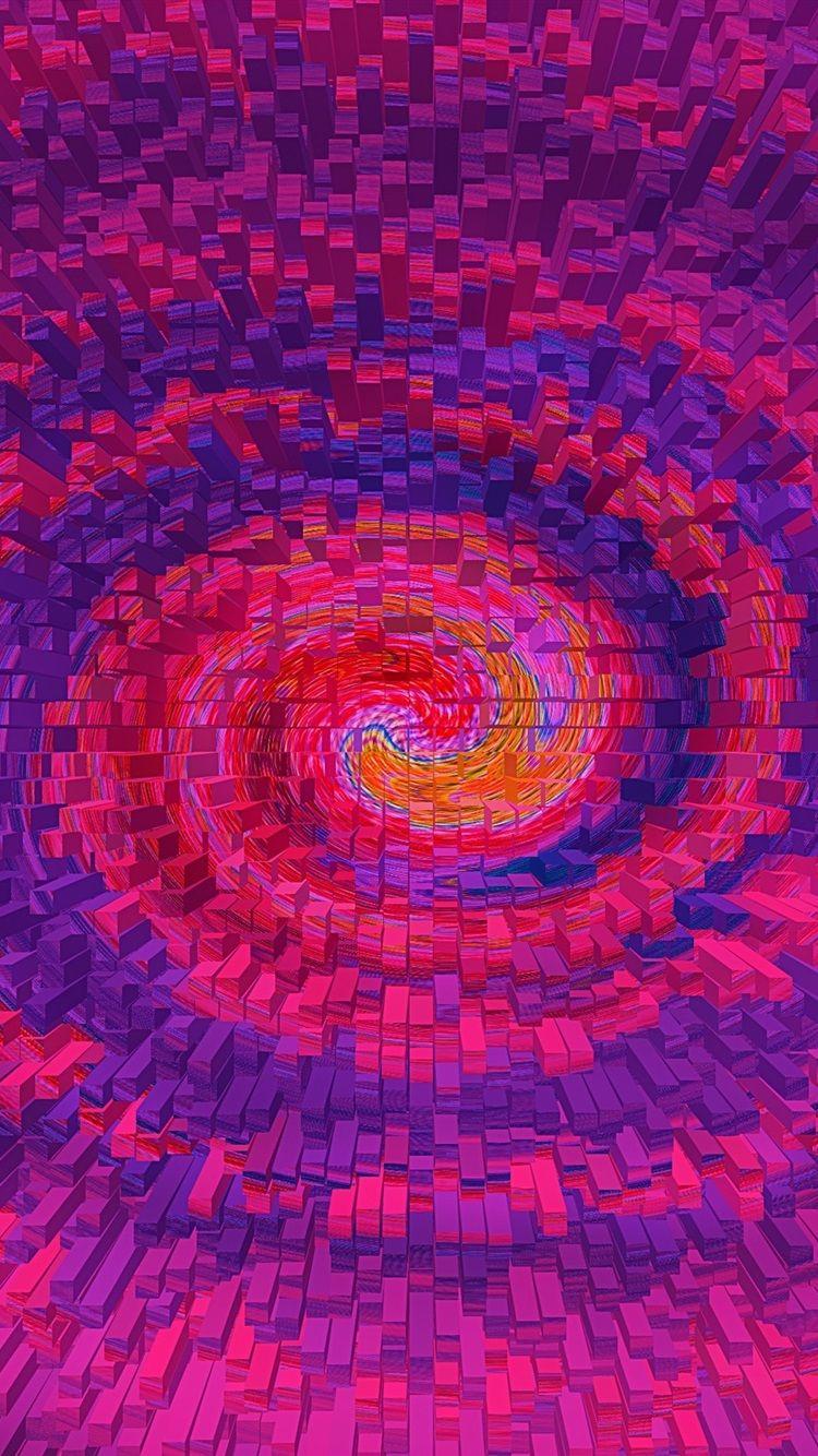 750x1334 Rotation Lines, Spiral, Purple, Abstract 750x1334 IPhone 8 7