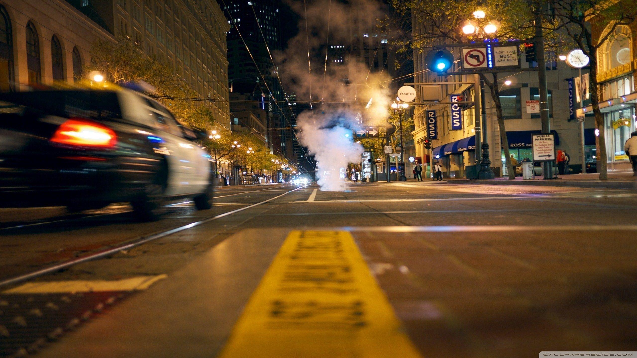 2560x1440 Street At Night ❤ 4K HD Desktop Wallpaper for 4K Ultra HD TV • Dual