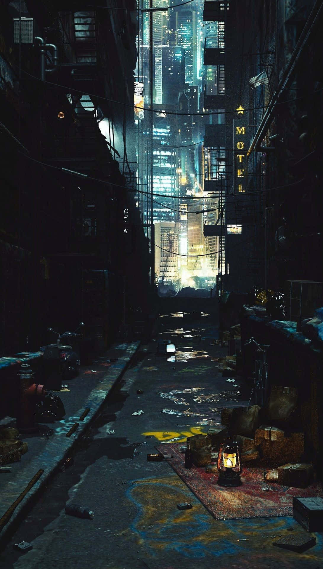 1091x1920 Download Dirty Alley Background