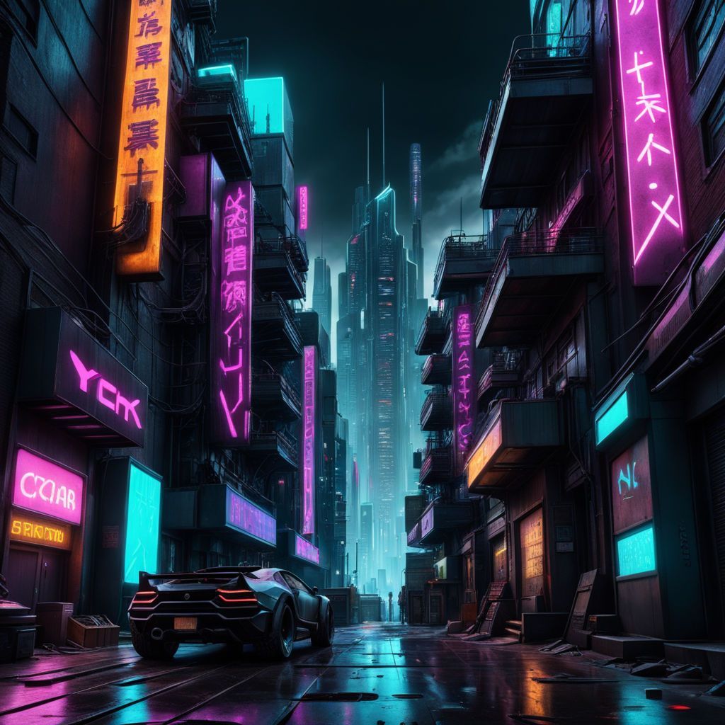 1024x1024 noire dirty colorful neon rays