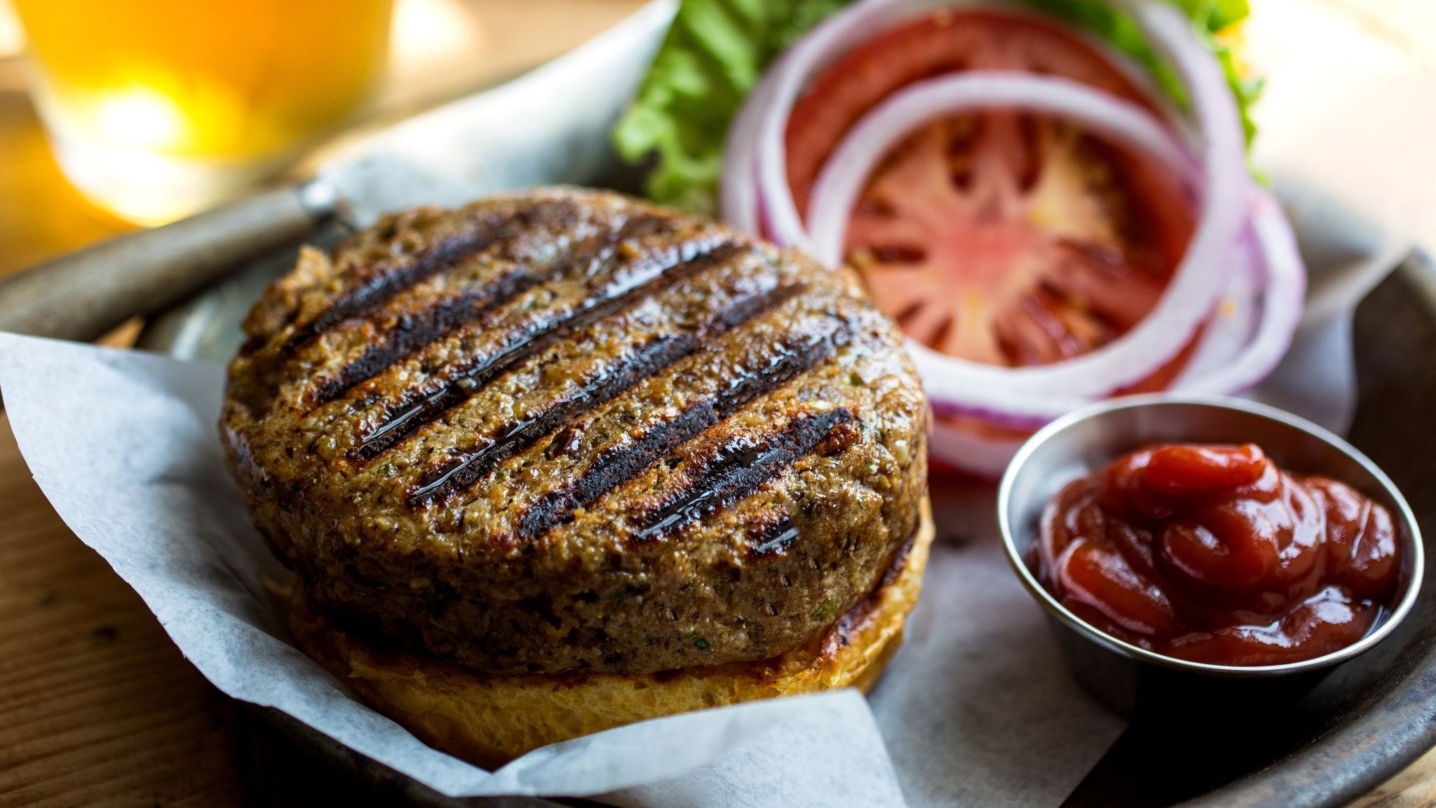 2048x1152 Veggie Burger wallpaper for desktop