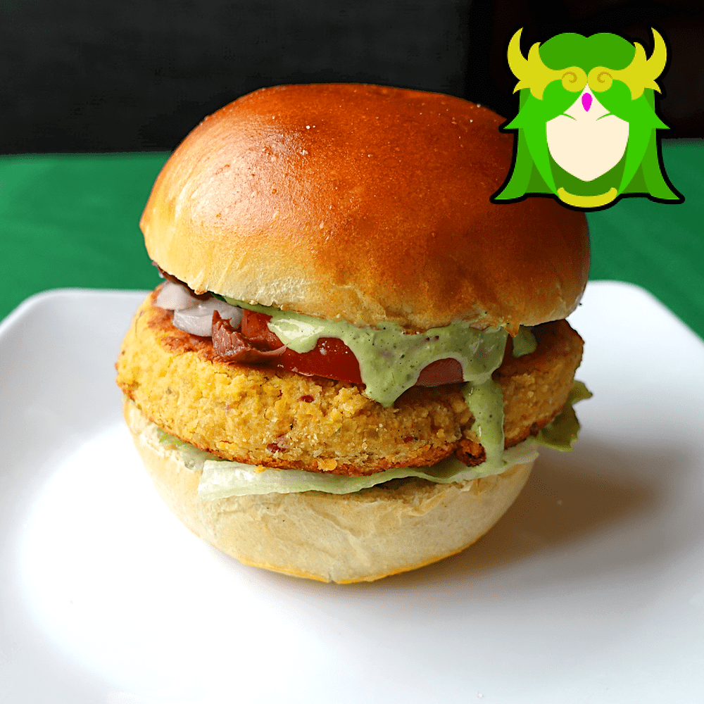 1000x1000 Green Goddess Greek Veggie Burger