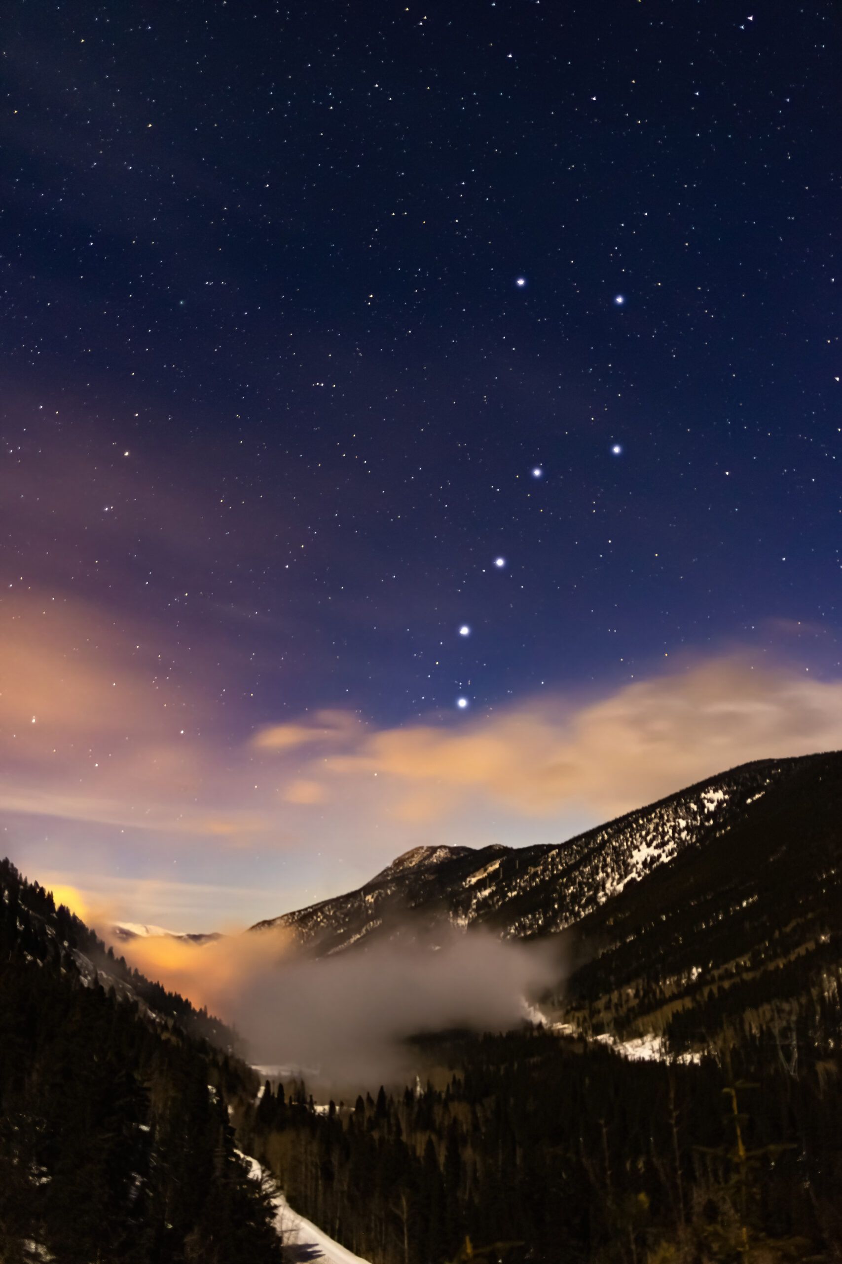 1707x2560 Big Dipper with Storm. Colorado