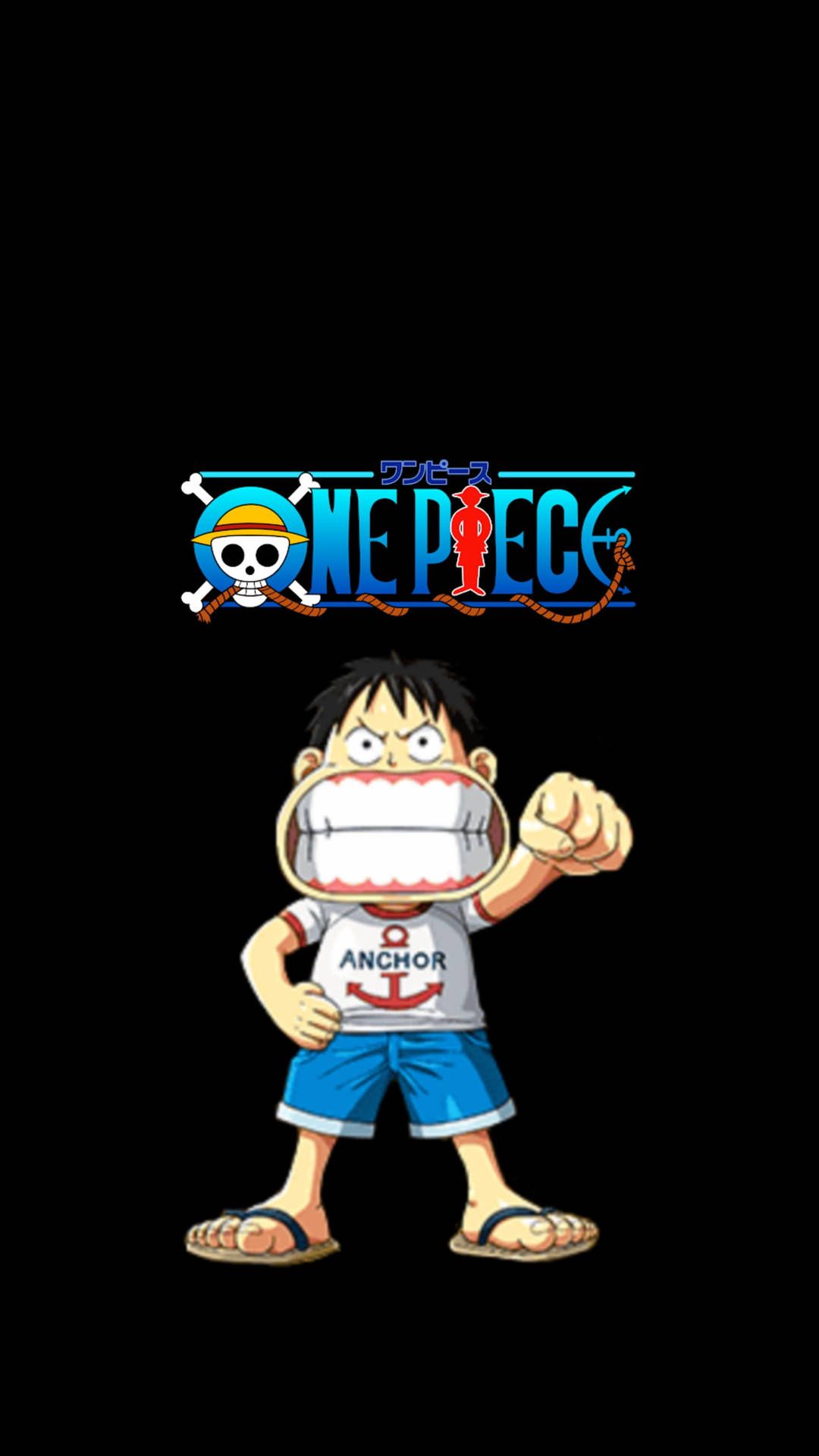 1080x1920 Kid Luffy PFP Big Teeth Wallpaper