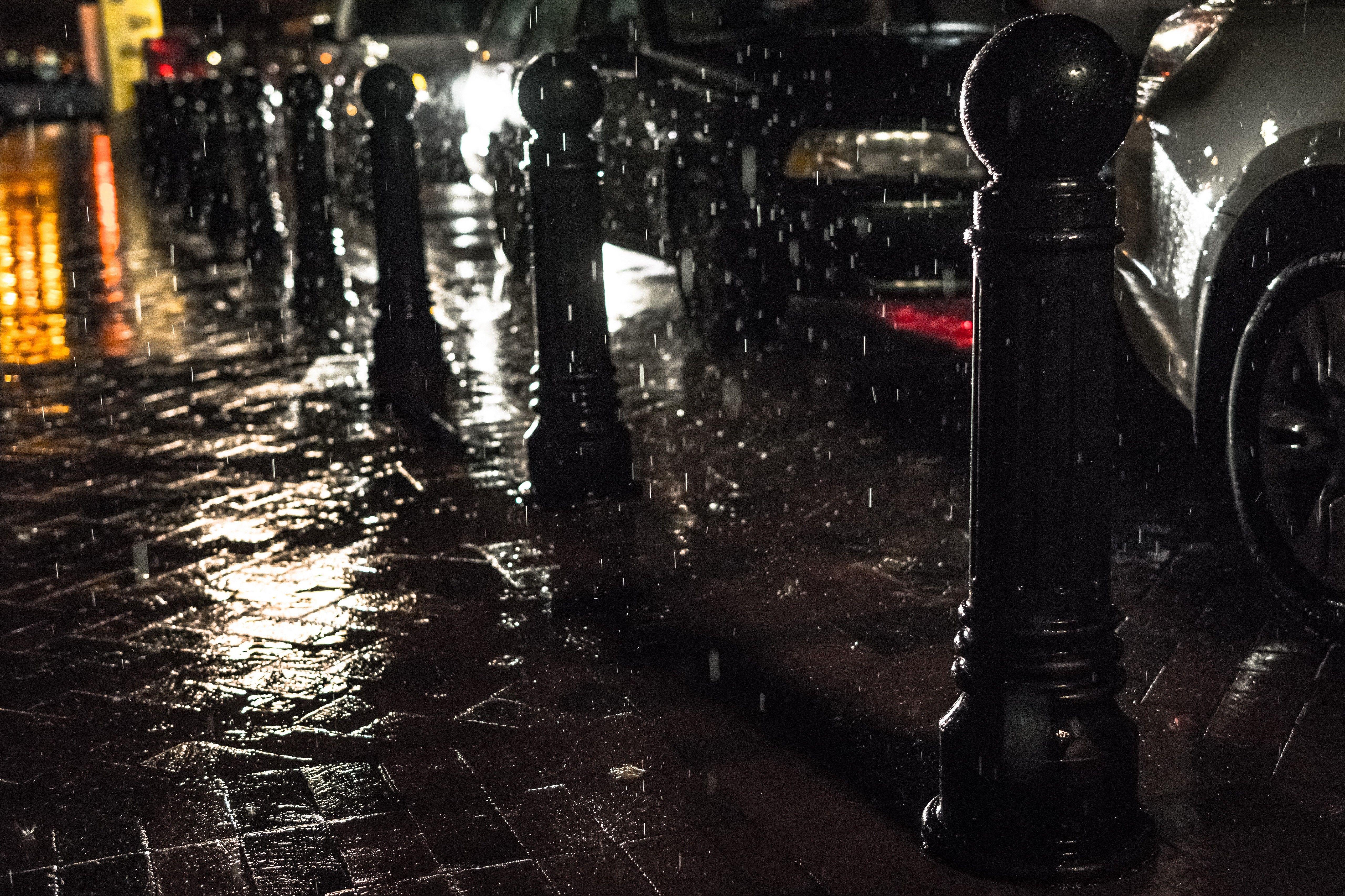 5120x3413 city, Car, Lights, Night, Street, Rain Wallpaper HD / Desktop