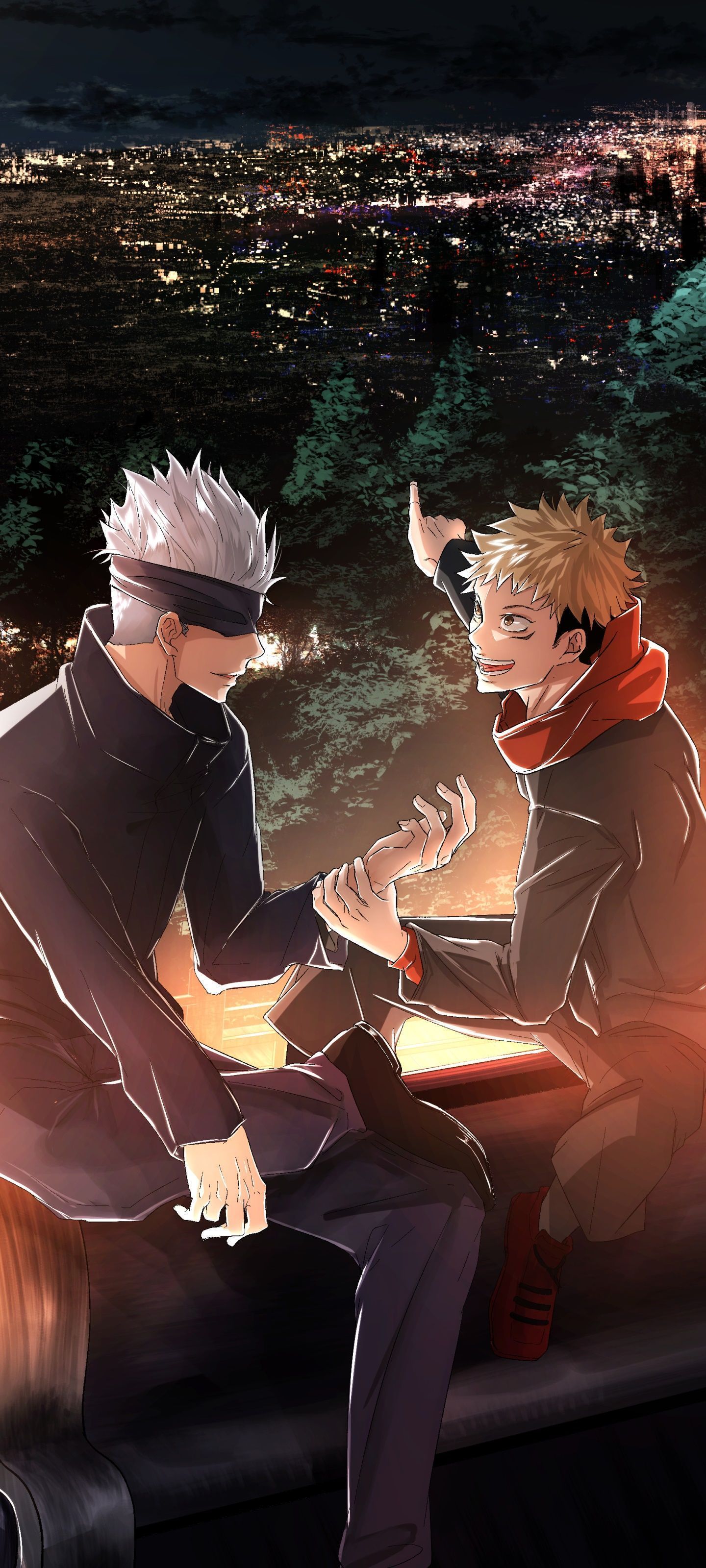 1440x3200 Gojo And Itadori Wallpaper