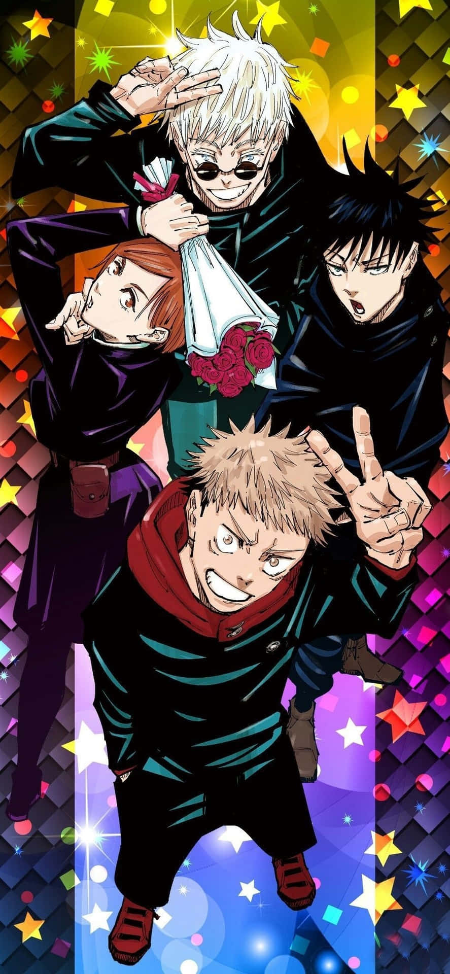 887x1920 Download Itadori Yuji JJK Team Gojo