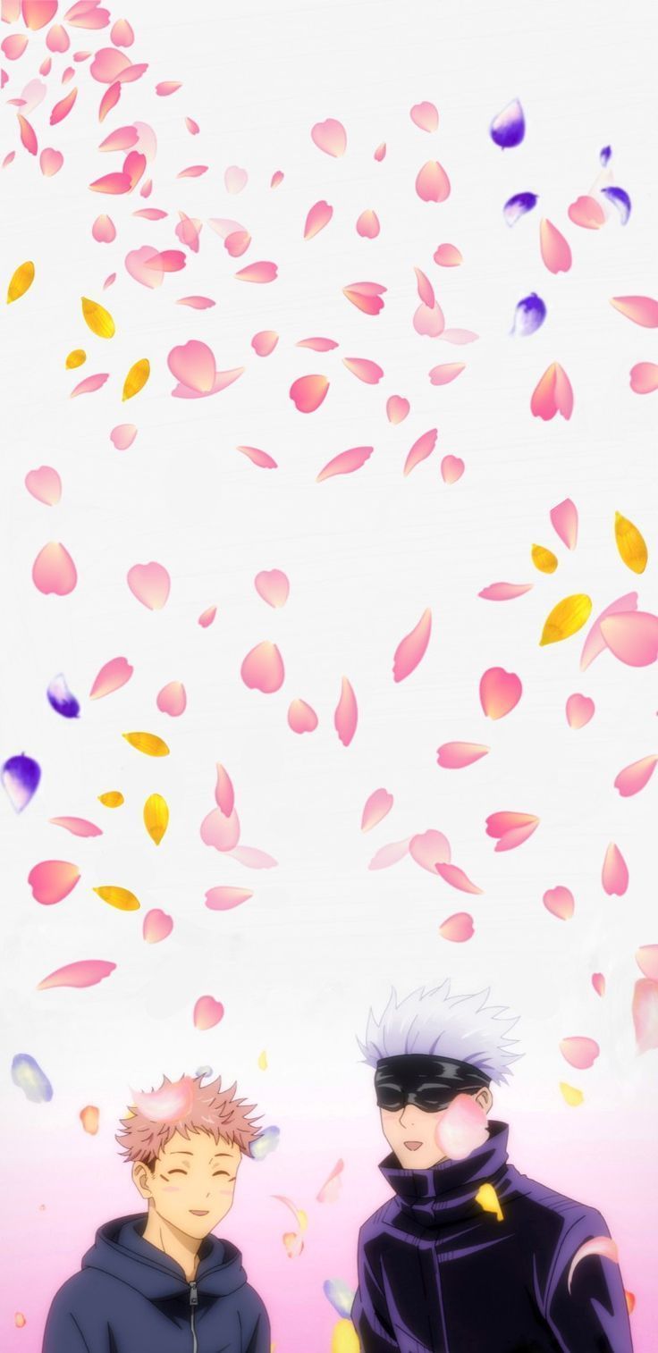 736x1514 Gojo Satoru Kawaii Flower Wallpaper
