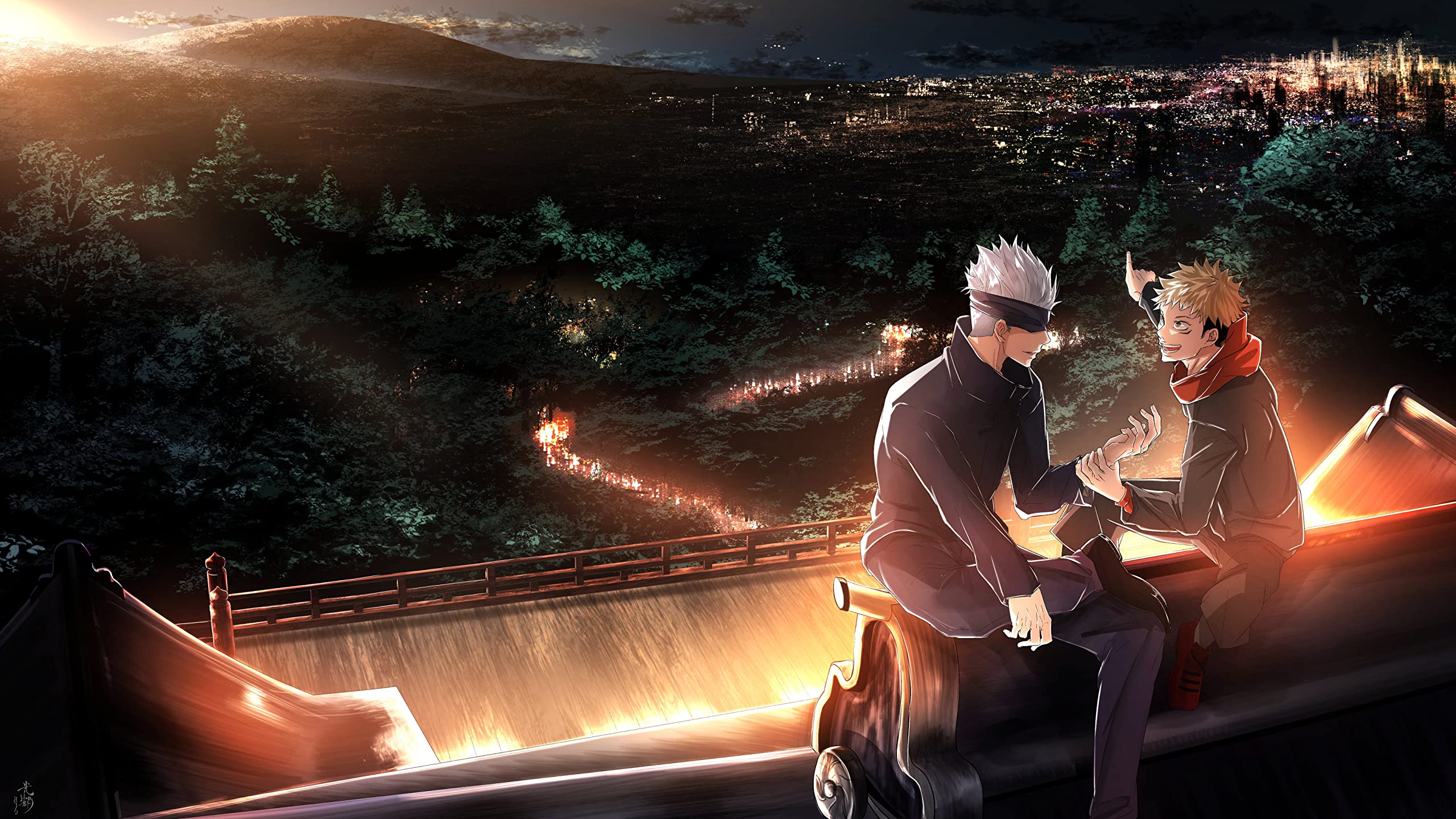 2560x1440 Anime Series Satoru Gojo Yuji Itadori