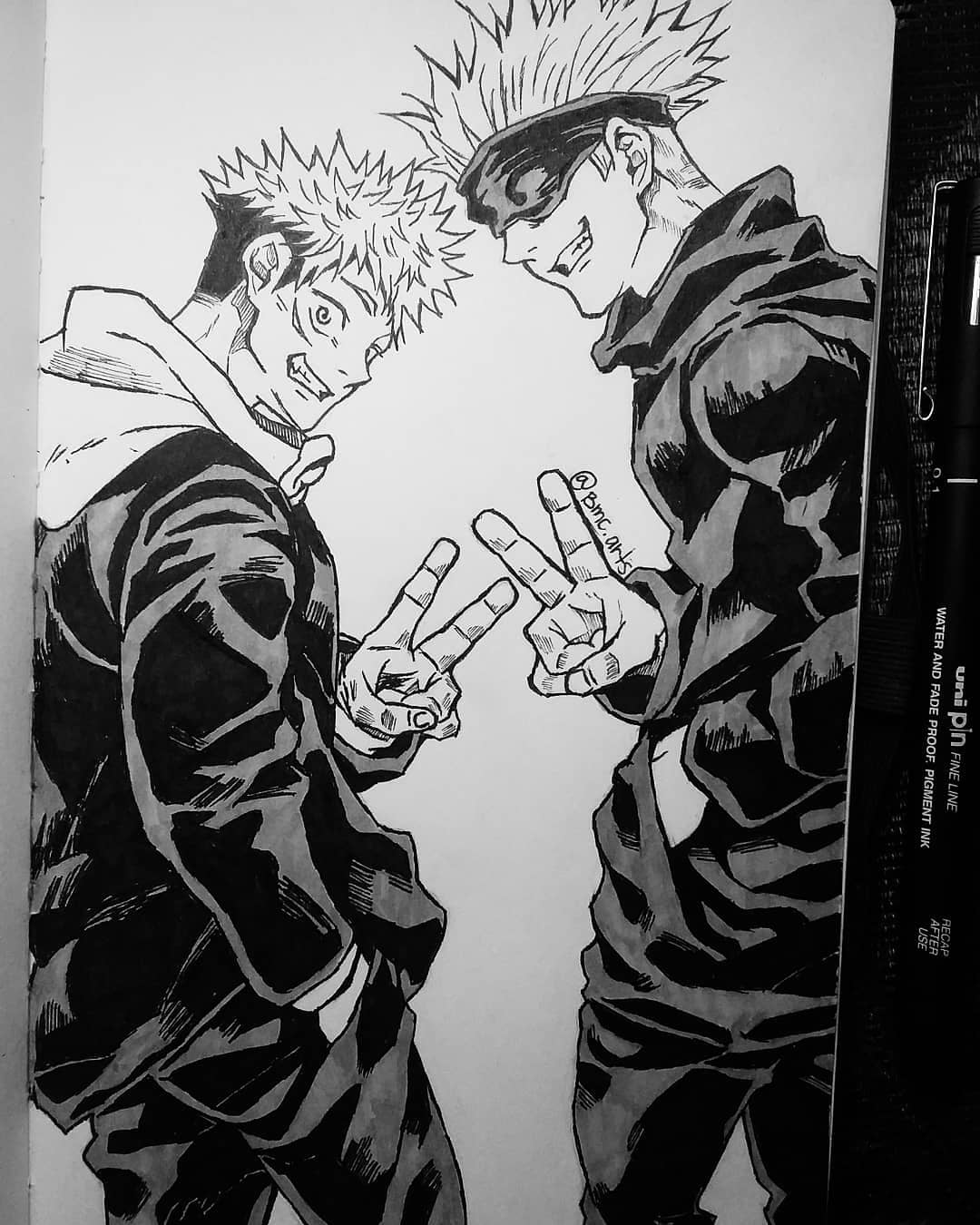 1080x1350 Itadori and Gojo sensei✌ credits to my