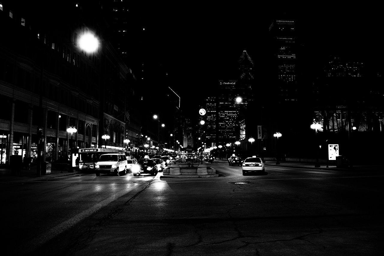 1280x853 image Chicago city USA Roads Street Night Cities