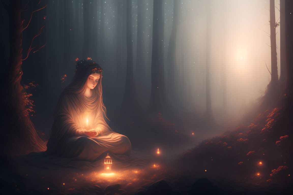 1152x768 amelinlali: meditation online AI