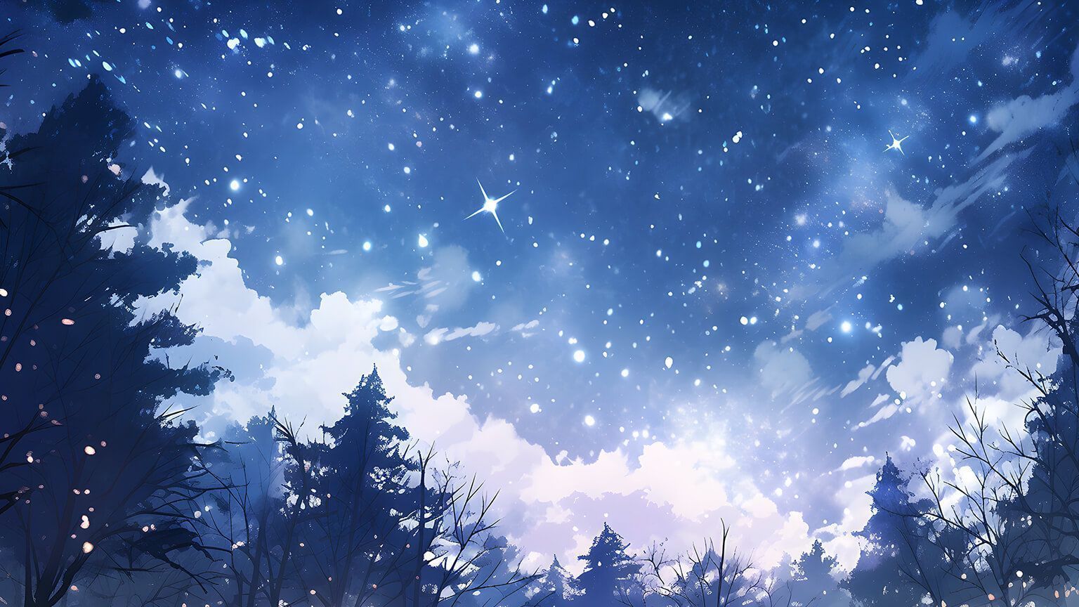 1536x864 Winter Sky Full of Stars Desktop