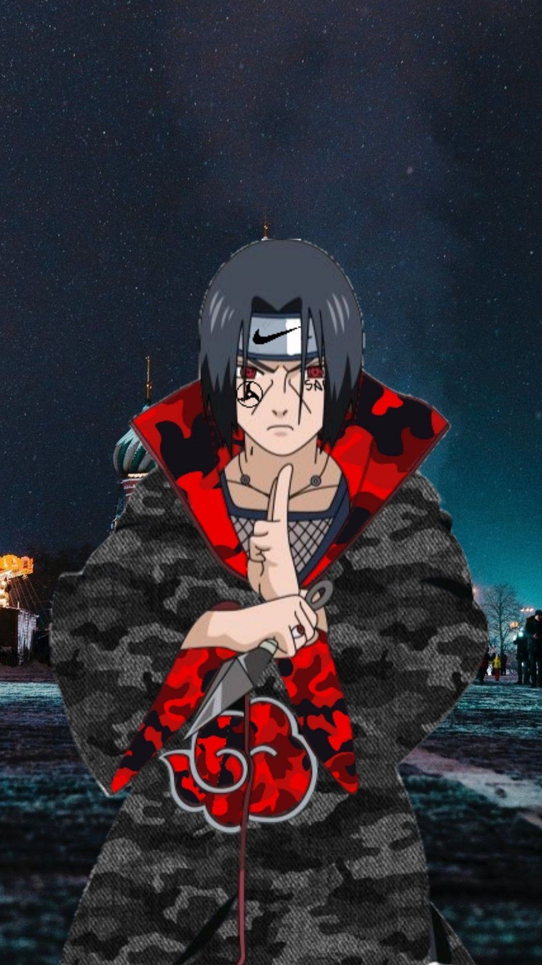 1080x1920 Itachi Nike Wallpaper
