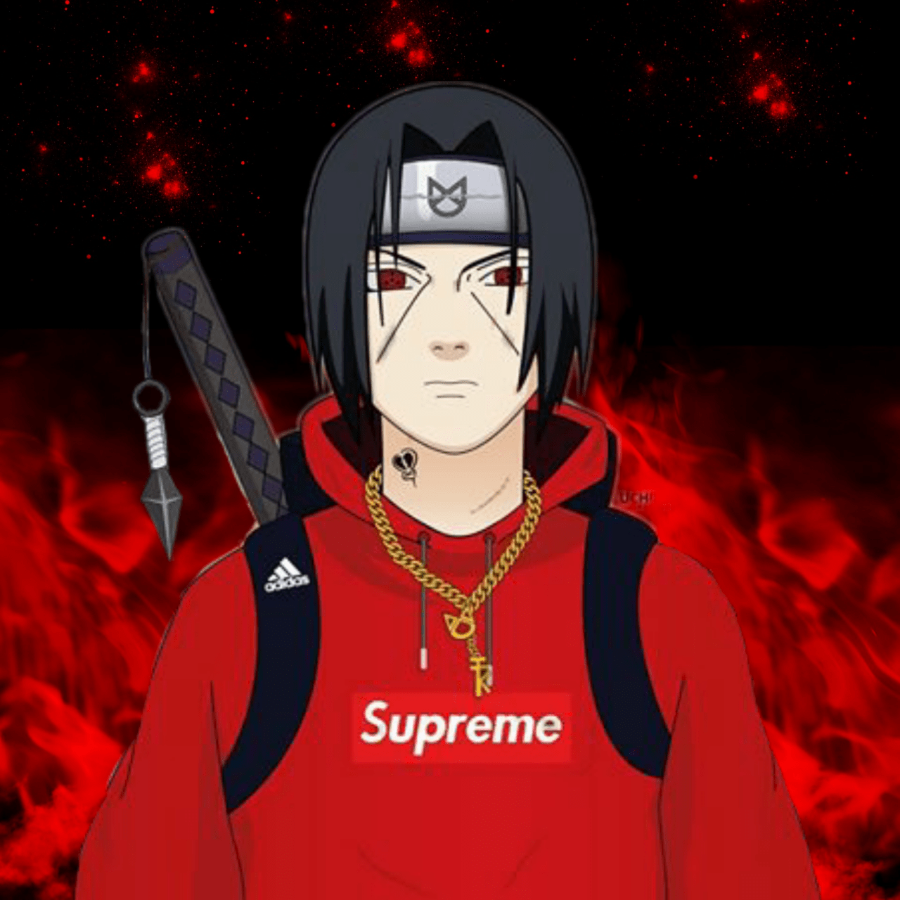 1280x1280 Itachi Nike Wallpaper