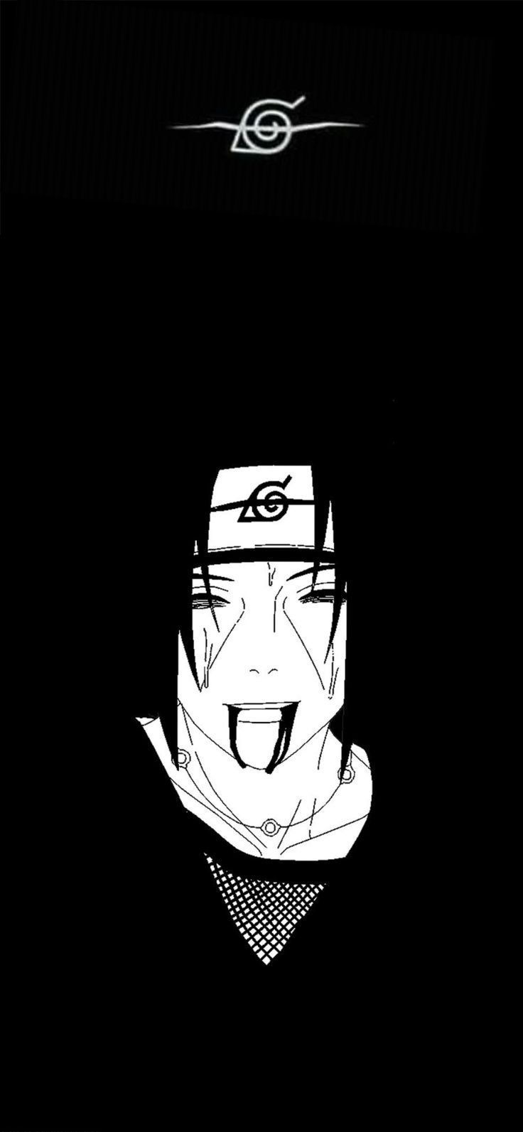 736x1593 Itachi black and white Wallpaper