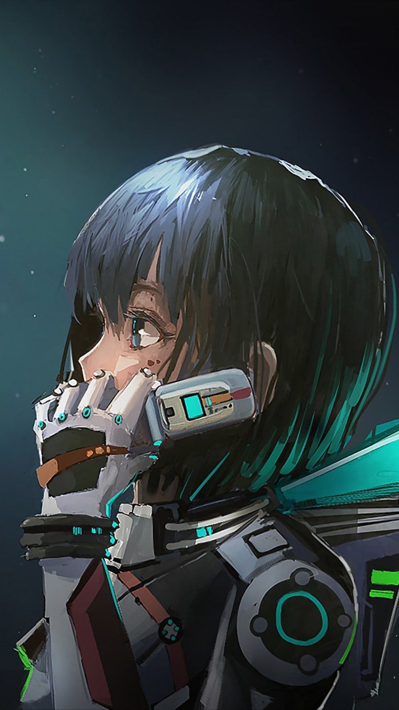 810x1440 Astronaut Anime Girl Wallpaper 2k HD ID