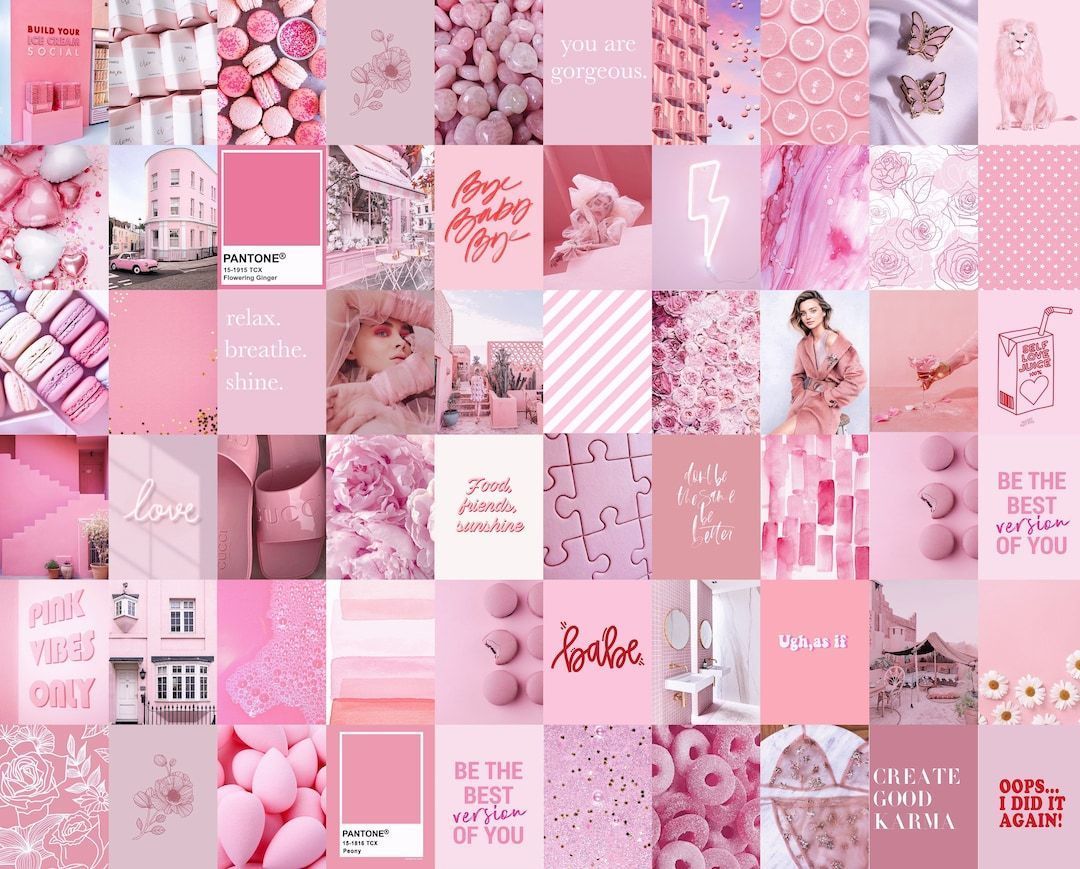 Light Pink Collage Wallpapers - Top Free Light Pink Collage Backgrounds ...