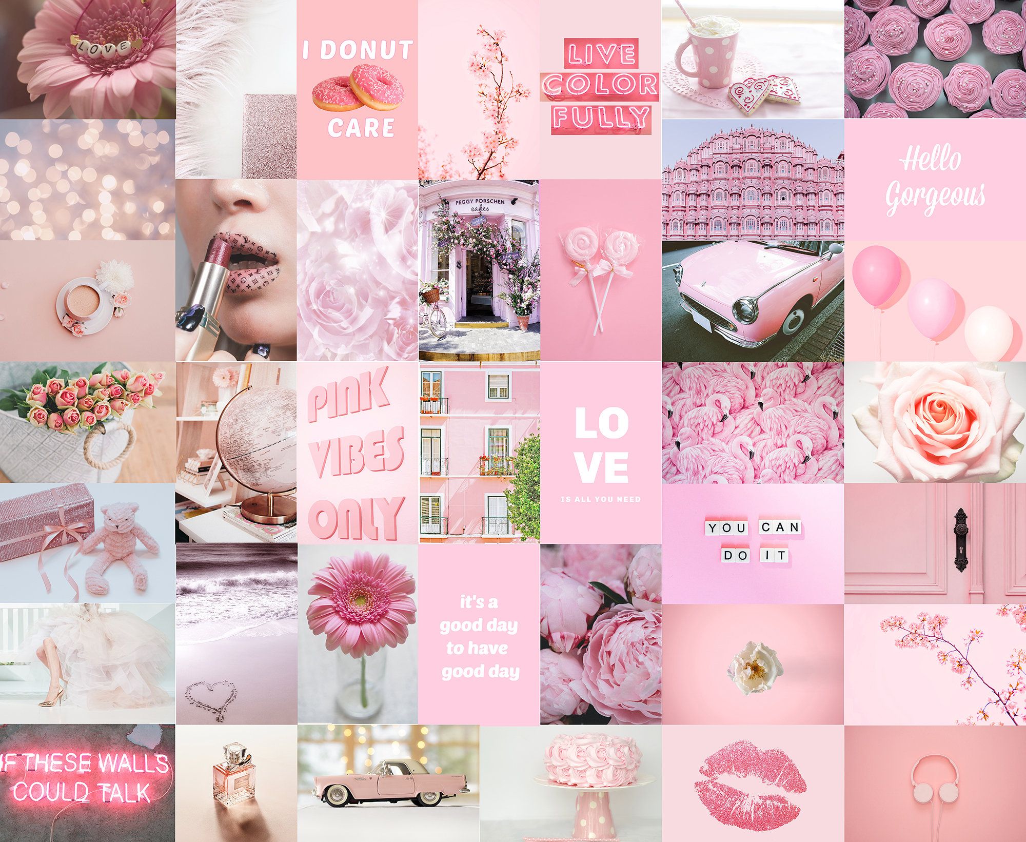 Light Pink Collage Wallpapers - Top Free Light Pink Collage Backgrounds ...