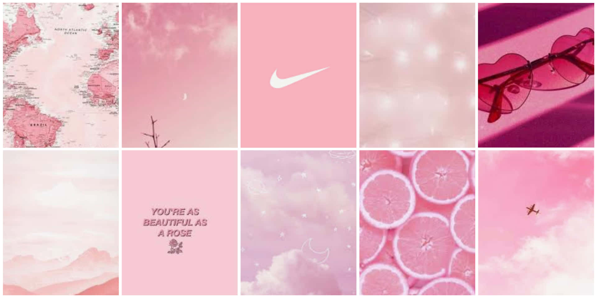 1920x960 Aesthetic Light Pink Background