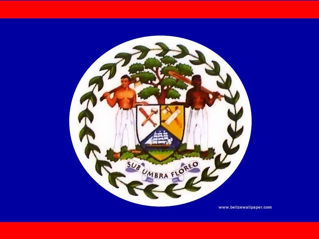 1024x768 Belize Flag Wallpaper