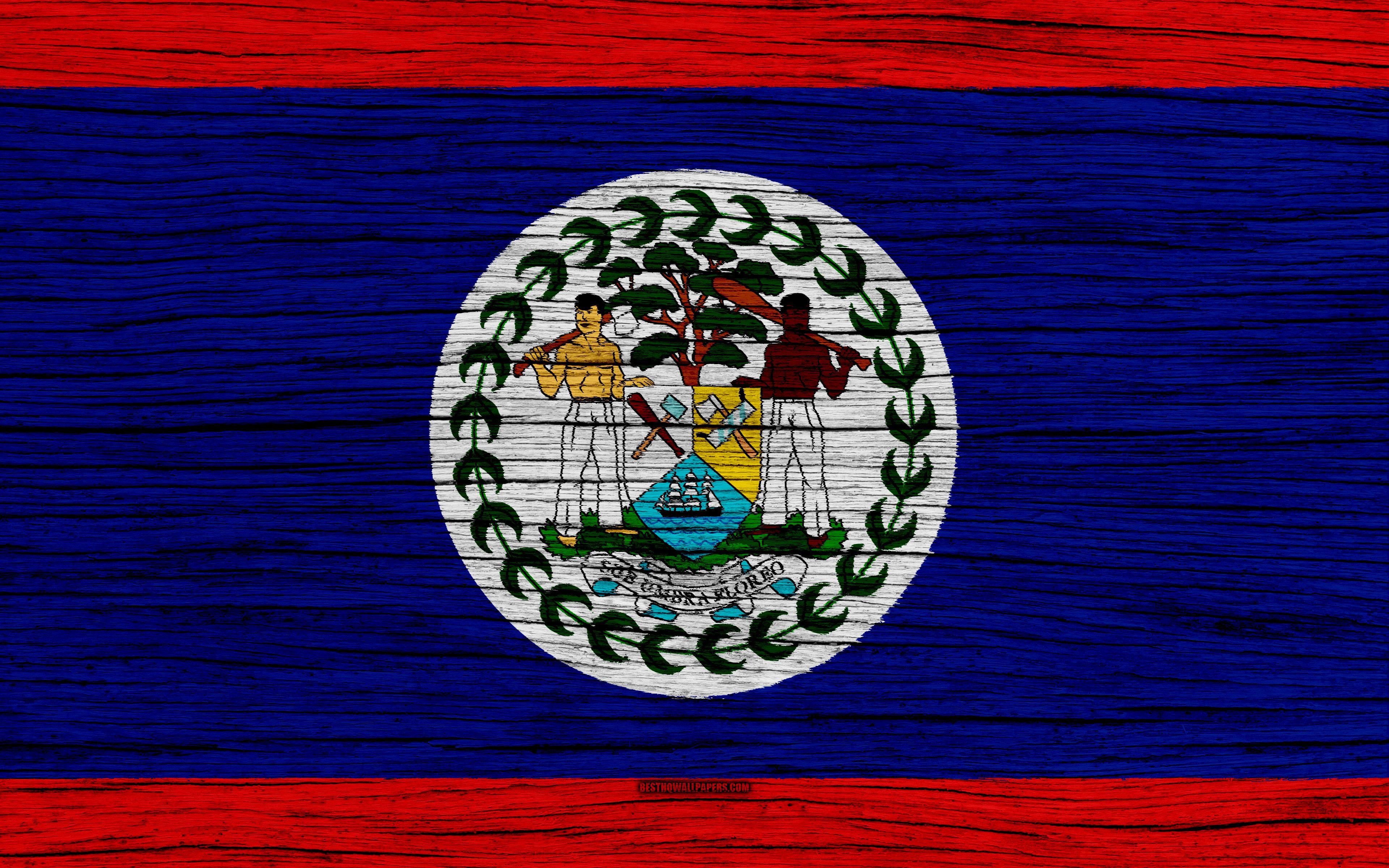3840x2400 Belize Flag Wallpaper