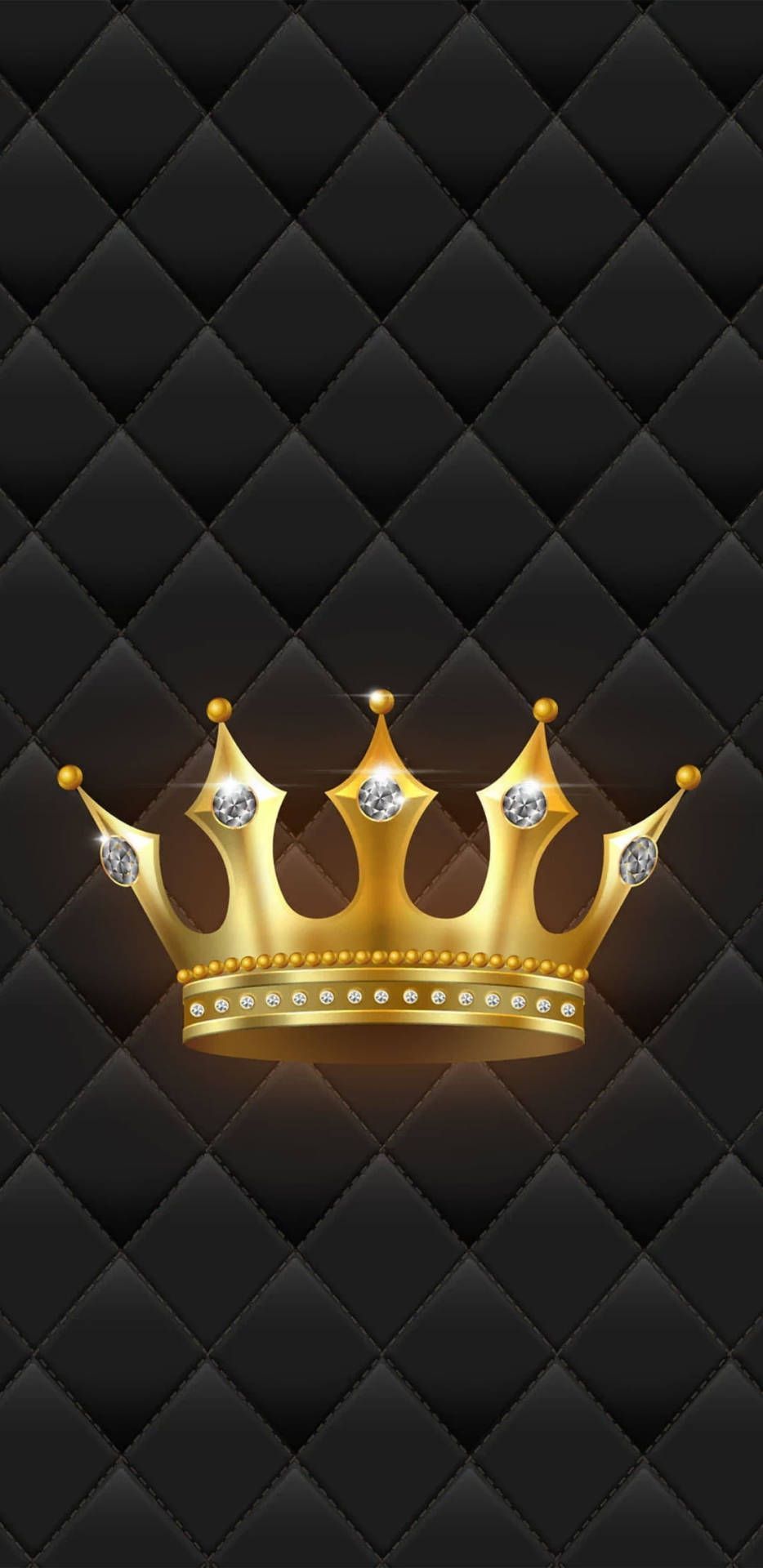 934x1920 Download Gold Crown Quilted Queen Girly