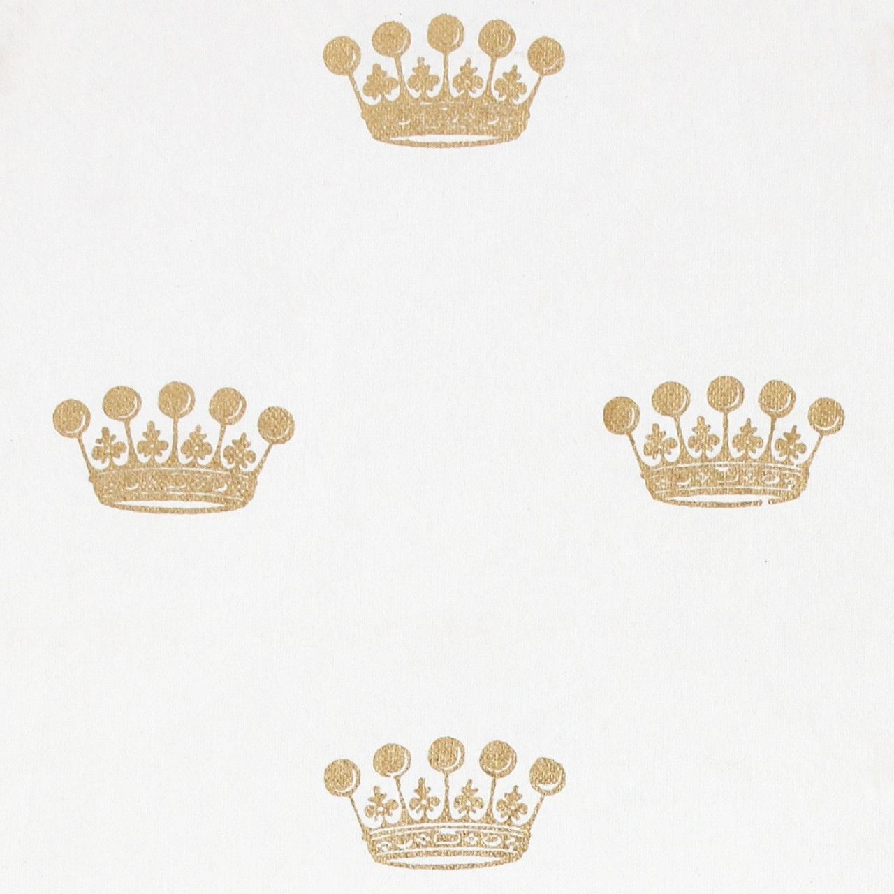 1280x1280 Gold Crown on White Gift Wrap