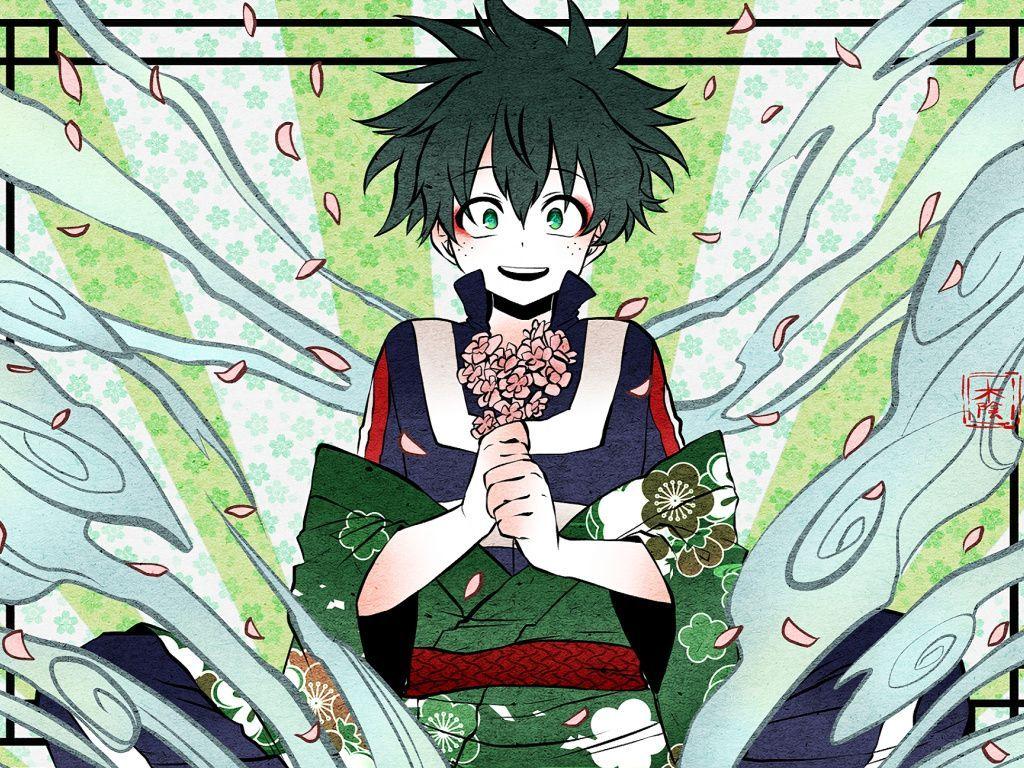 1024x768 Hình nền Izuku Midoriya