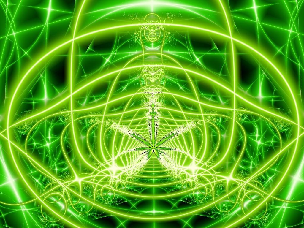 1024x768 Trippy Weed Wallpaper
