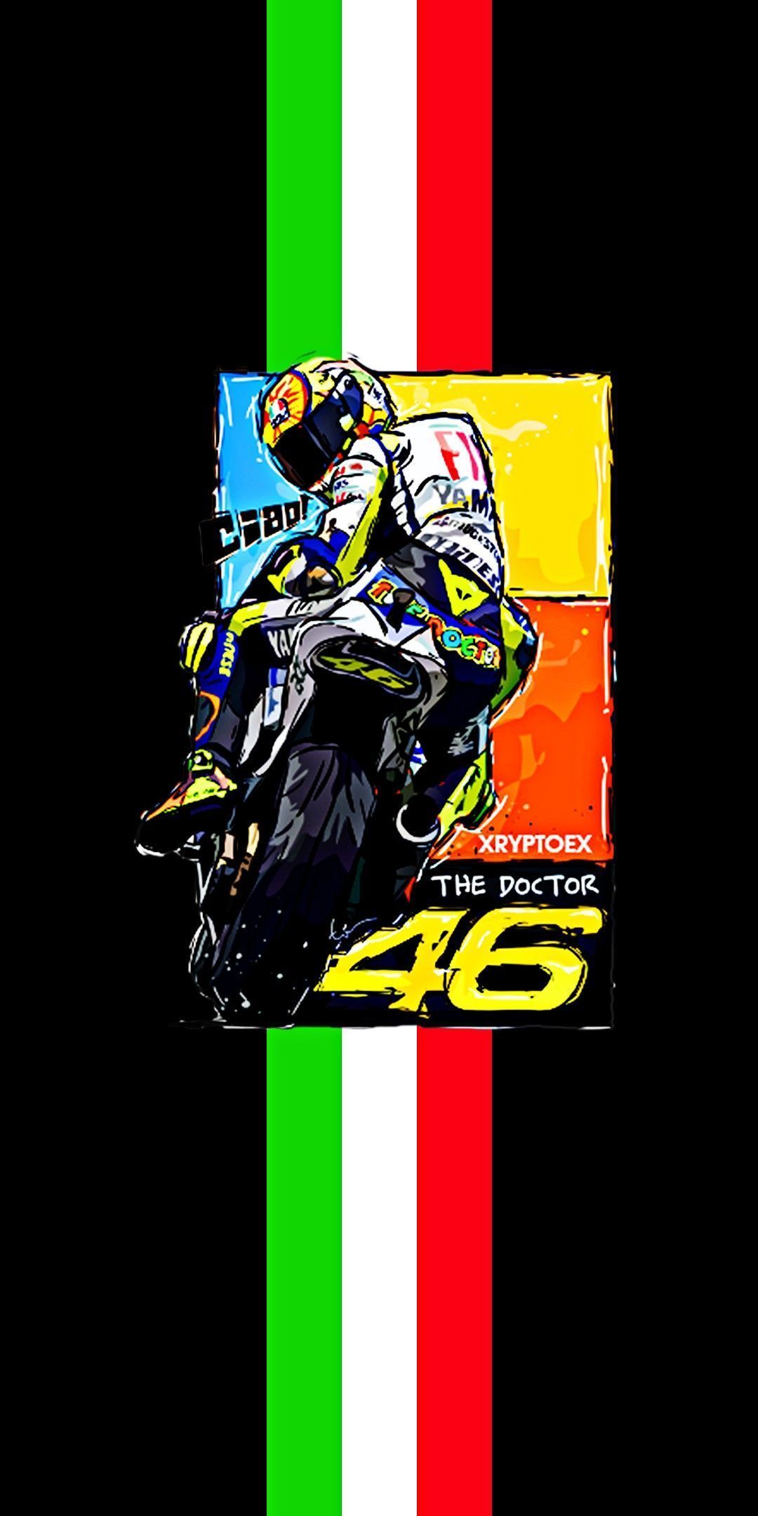 1080x2160 Valentino rossi, Vr46 wallpaper hd