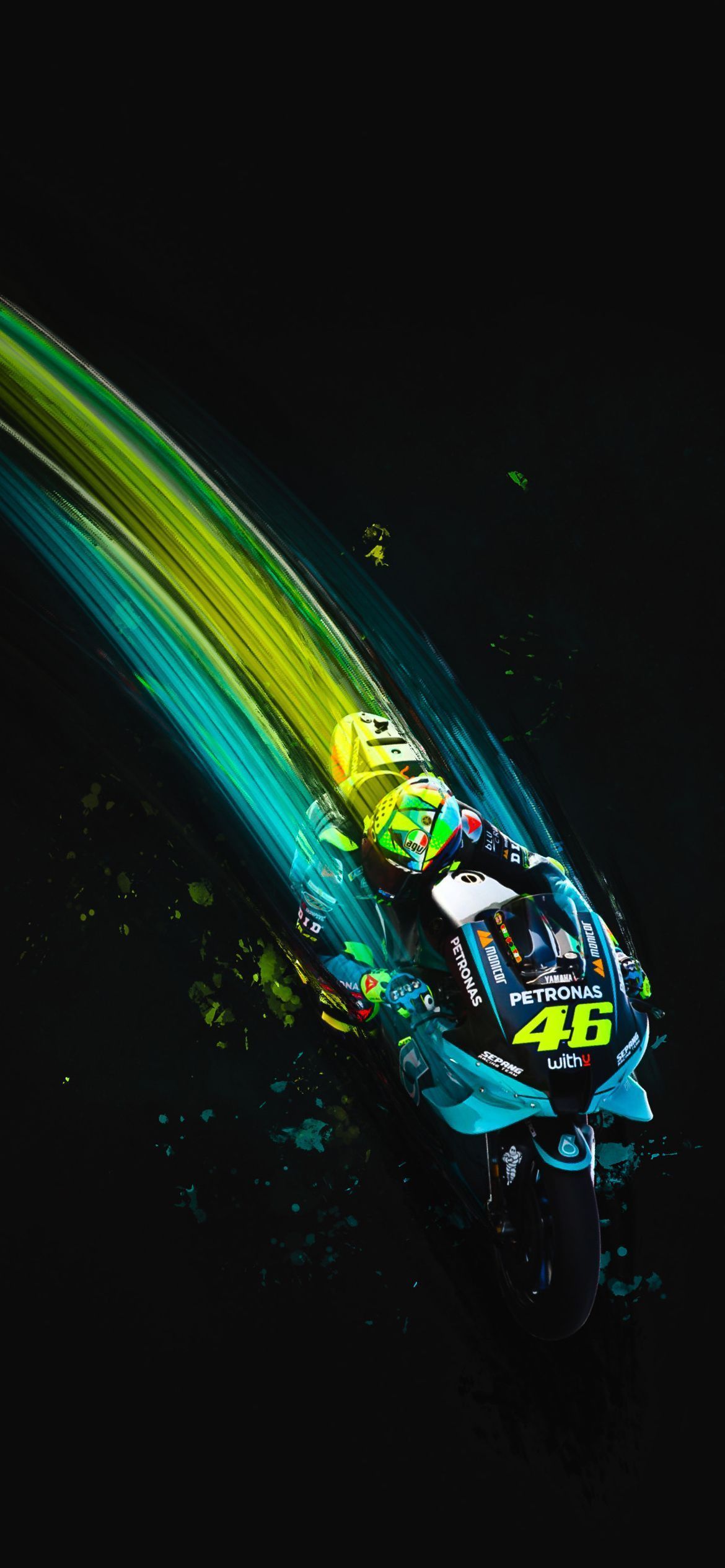 1170x2532 Valentino Rossi Petronas SRT MotoGP Ink