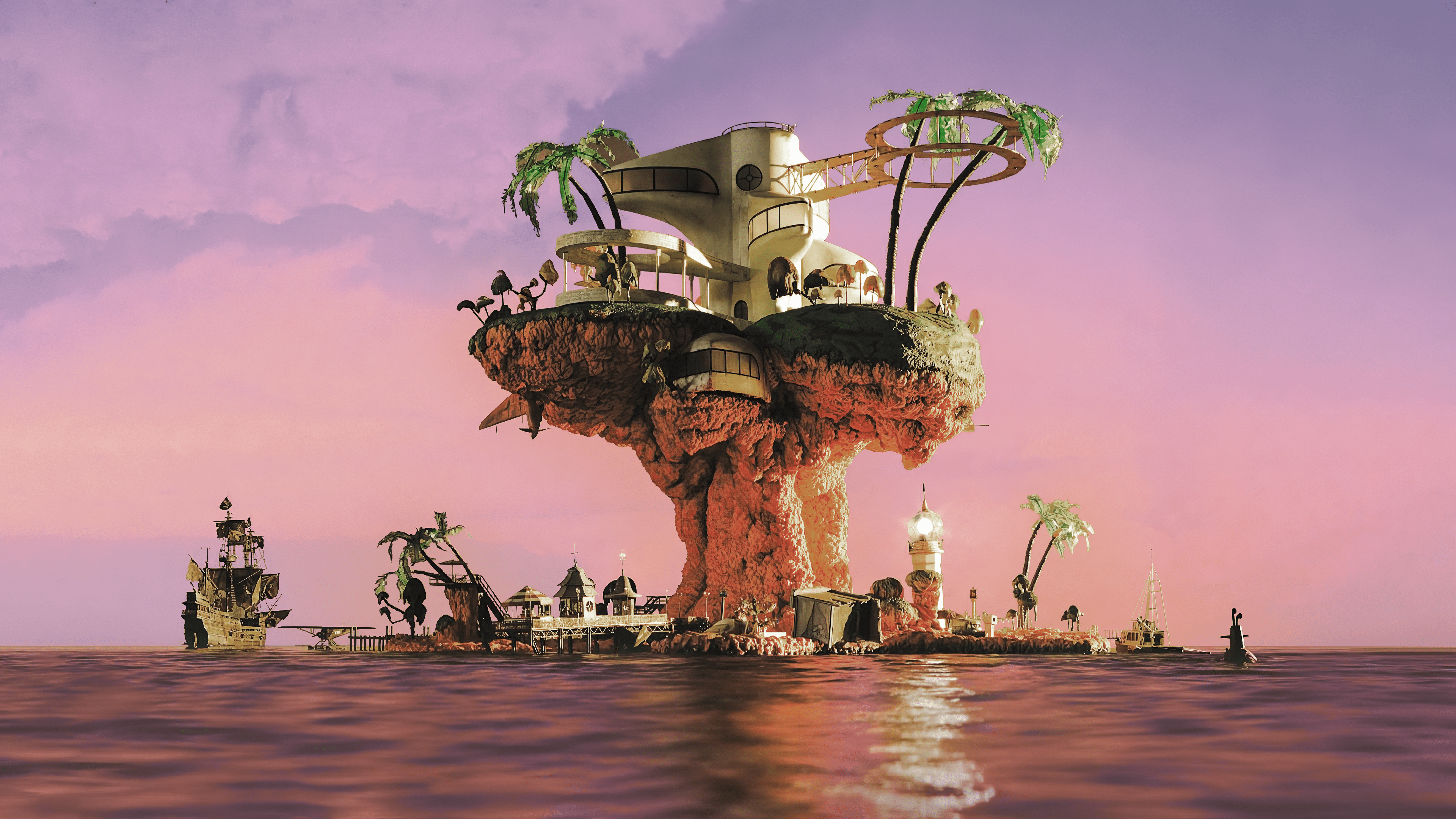 3840x2160 Pink Plastic Beach! Now in 4K for all