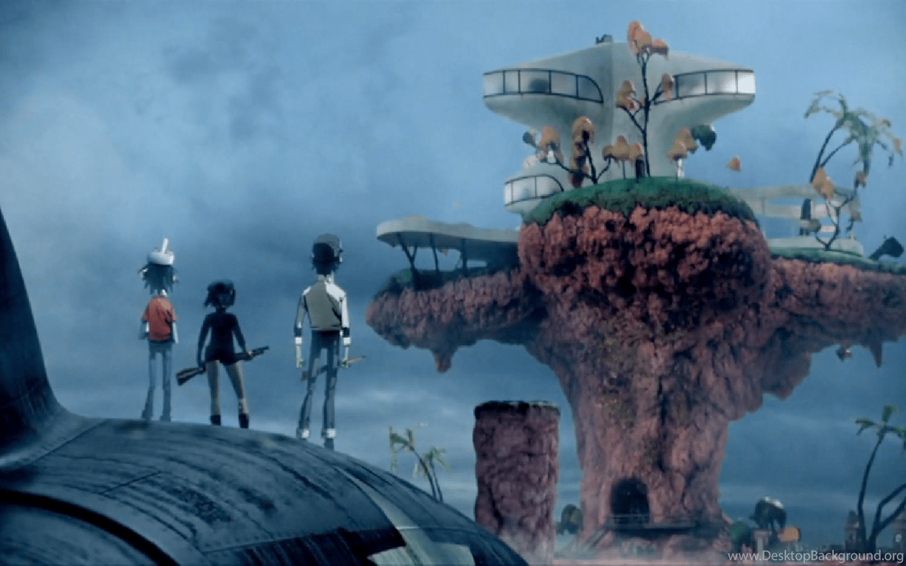 1280x800 Gorillaz Plastic Beach Desktop Background