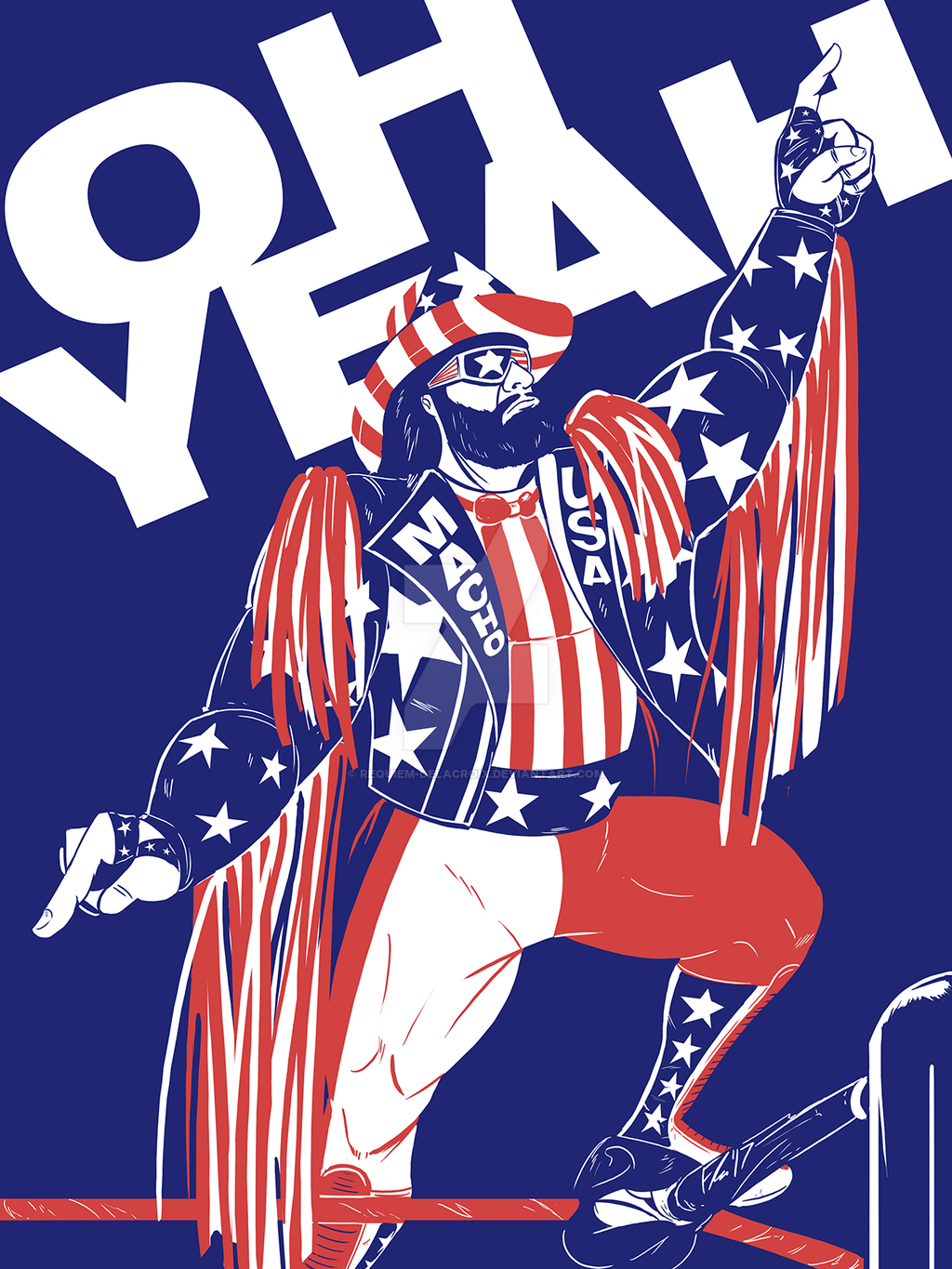 1024x1365 randy savage art, Wrestling posters