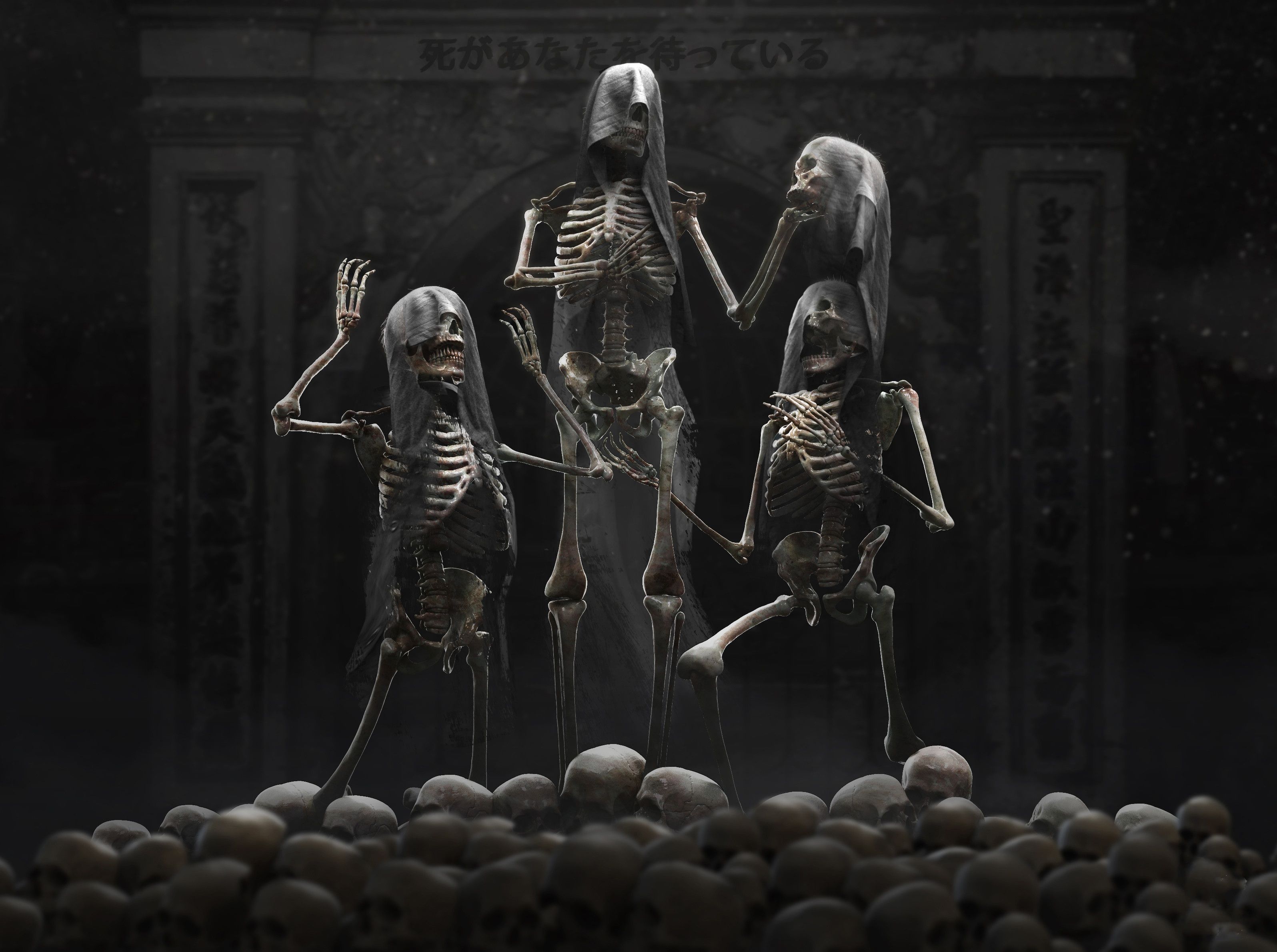 3192x2380 Dark Skeleton HD Wallpaper