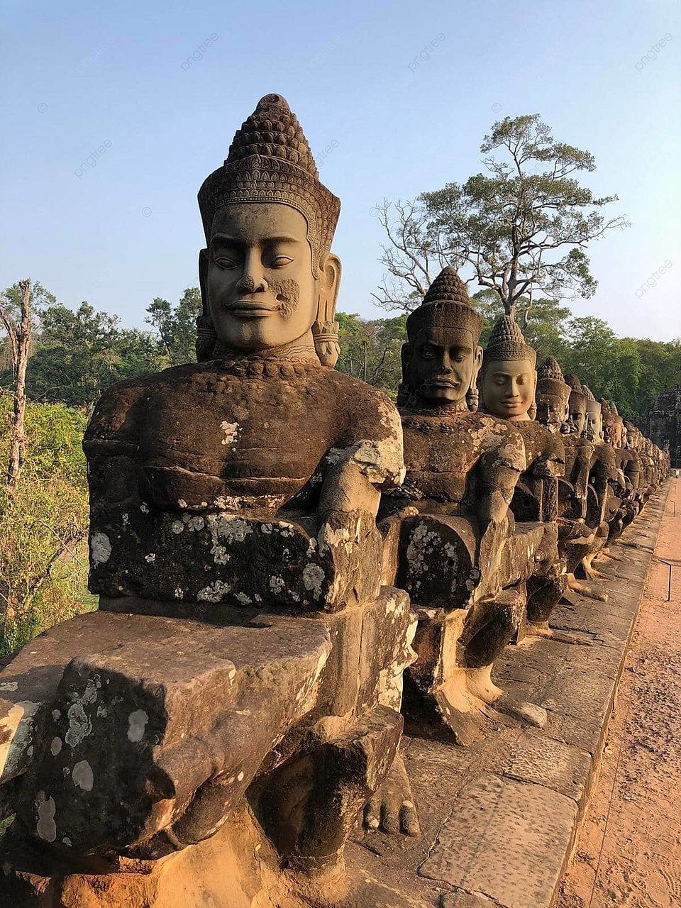 960x1280 North Gate Statues Of Angkor Thom Siem