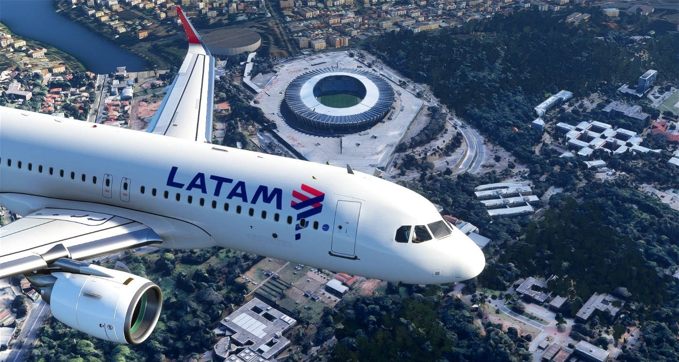1400x747 Download Winging Latam Airlines Plane Wallpaper
