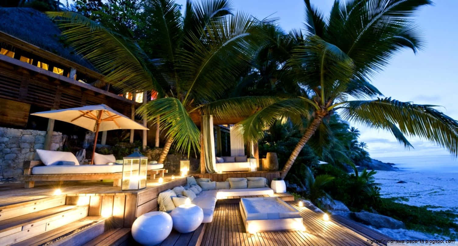 1504x810 Beach Resort Wallpaper