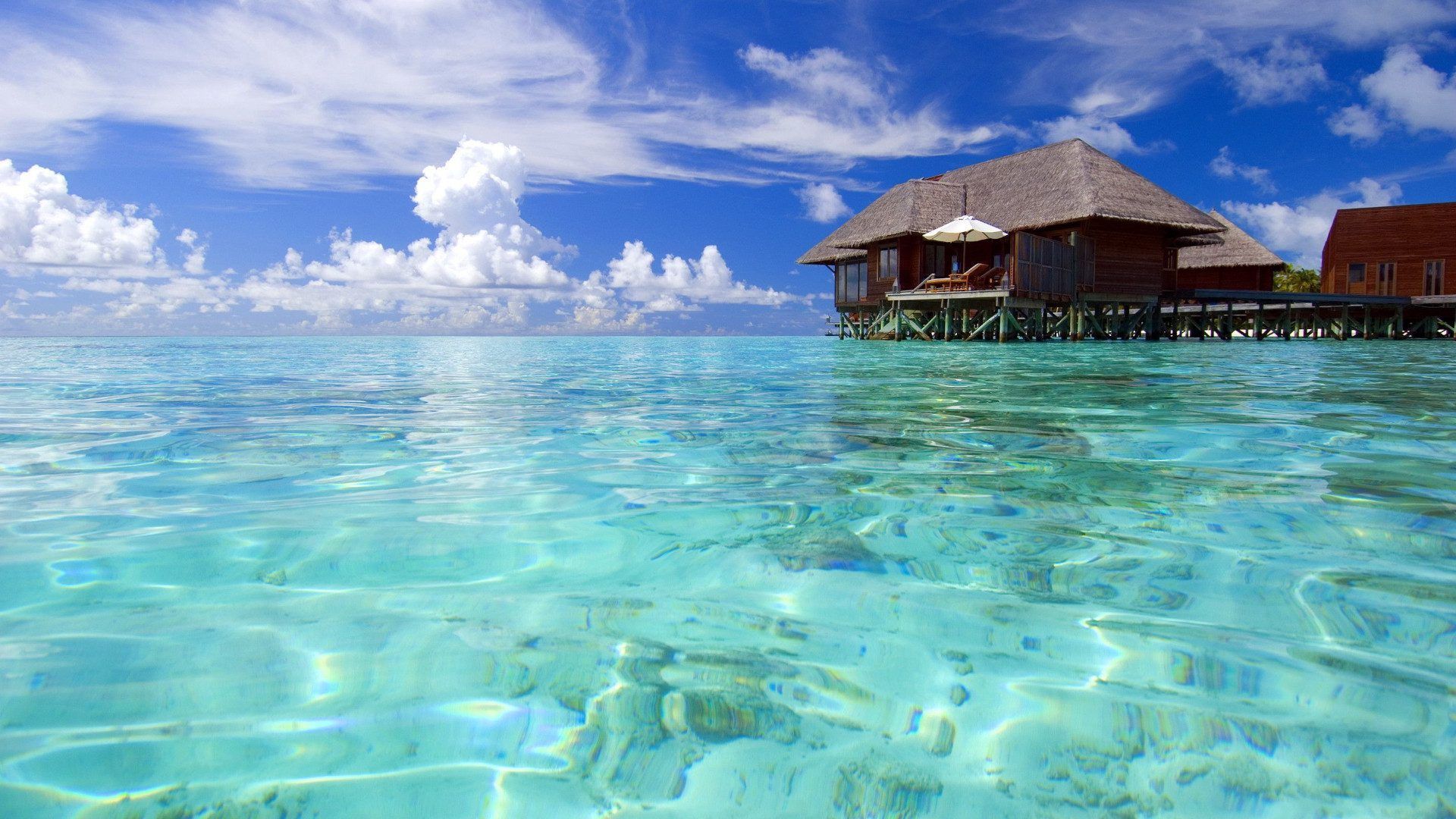 1920x1080 Stunning Maldives Beach Virtual